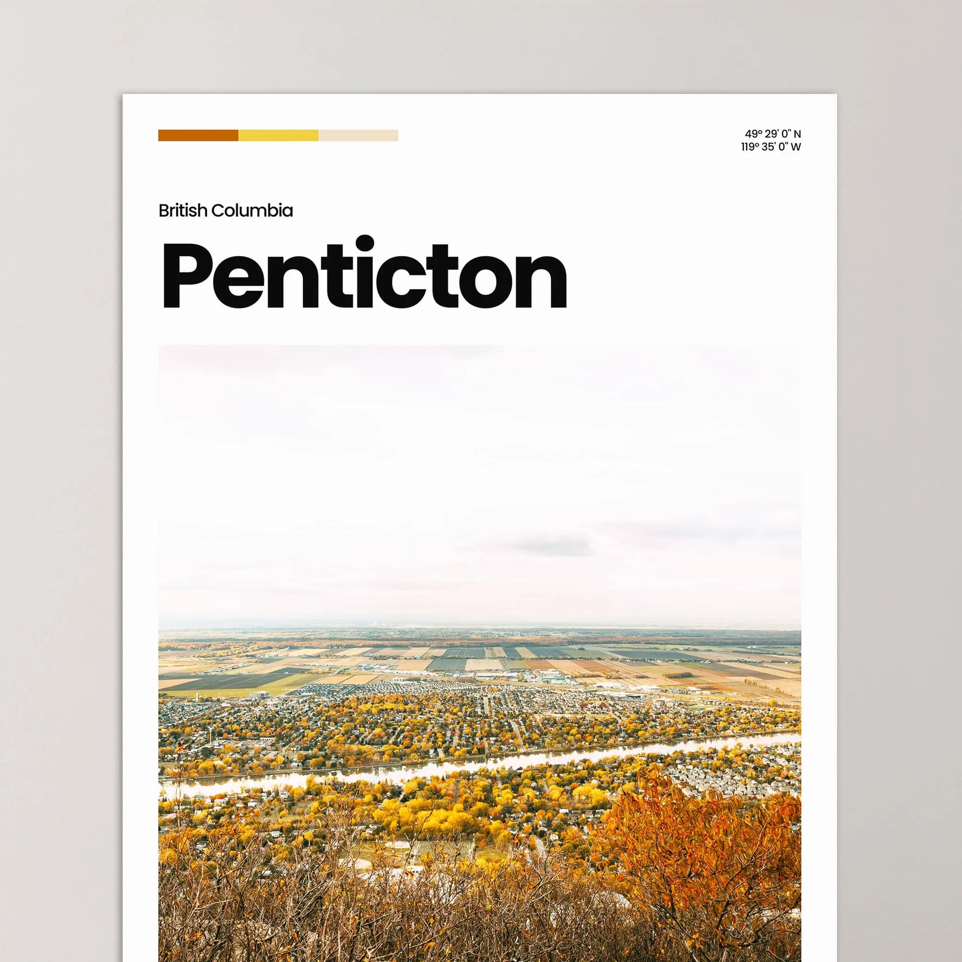 Penticton Poster – Vintage Wall Art Print