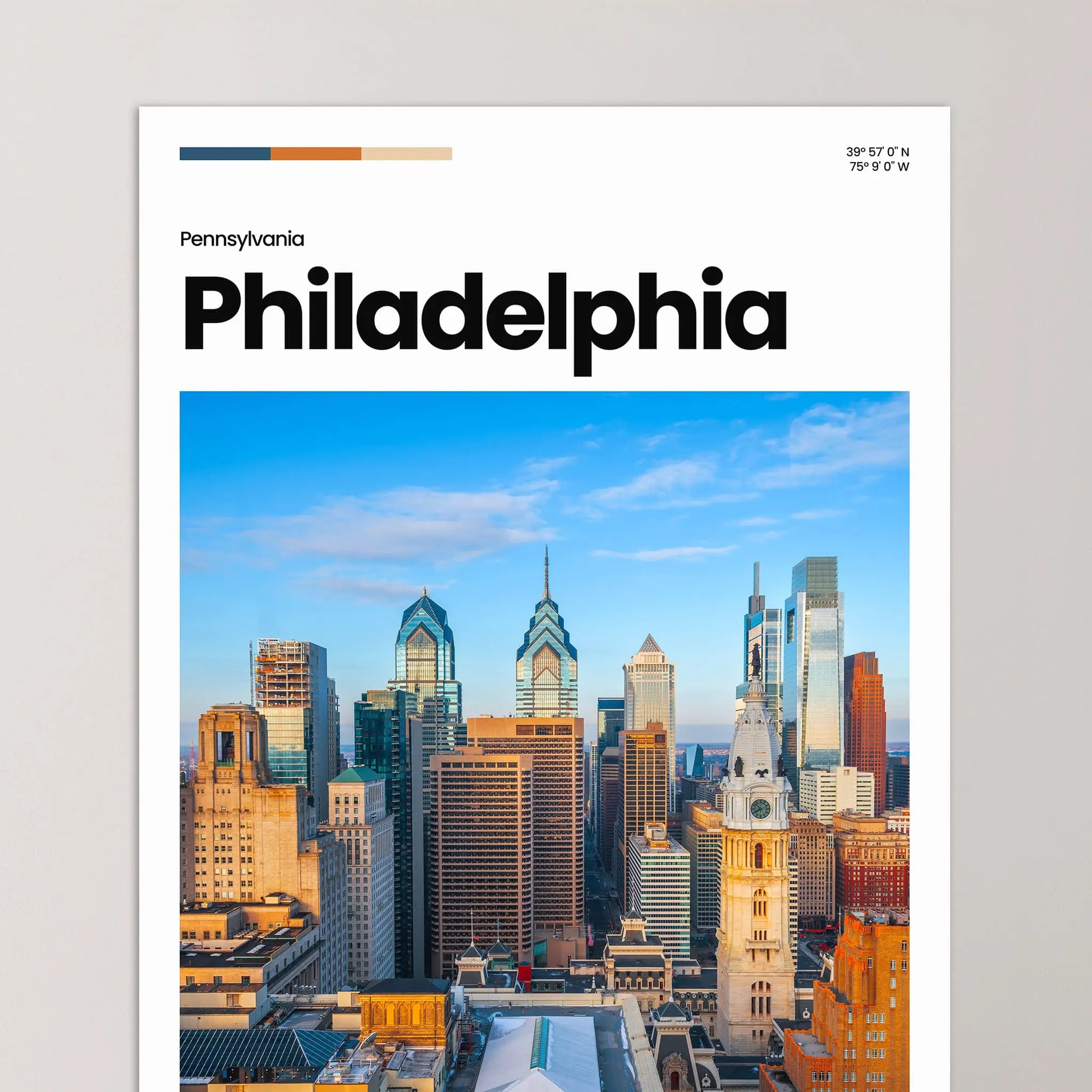 Philadelphia Poster – Vintage Wall Art Print