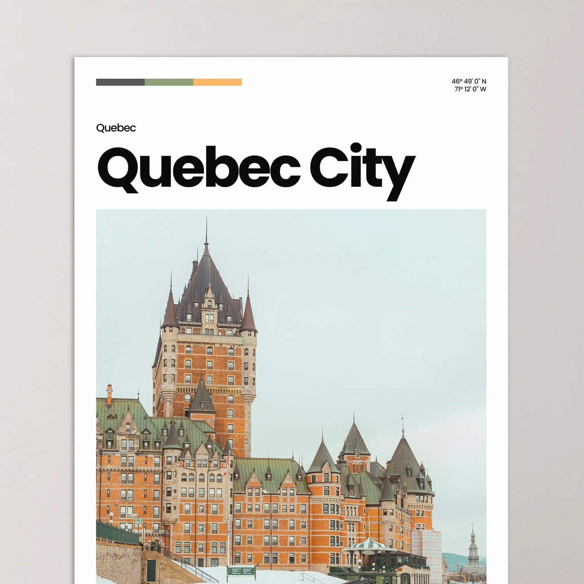 Quebec City Poster – Vintage Wall Art Print