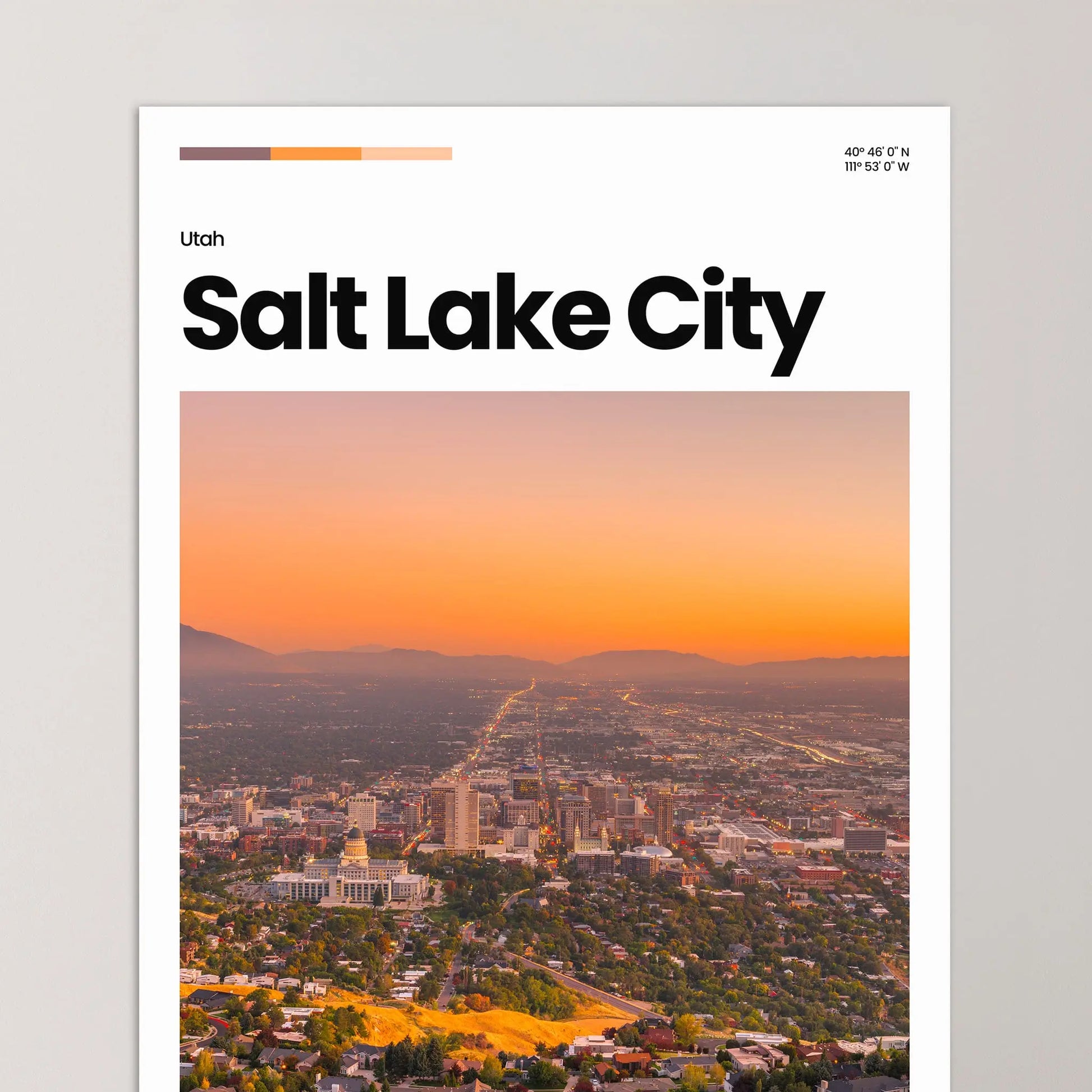 Salt Lake City Poster – Vintage Wall Art Print