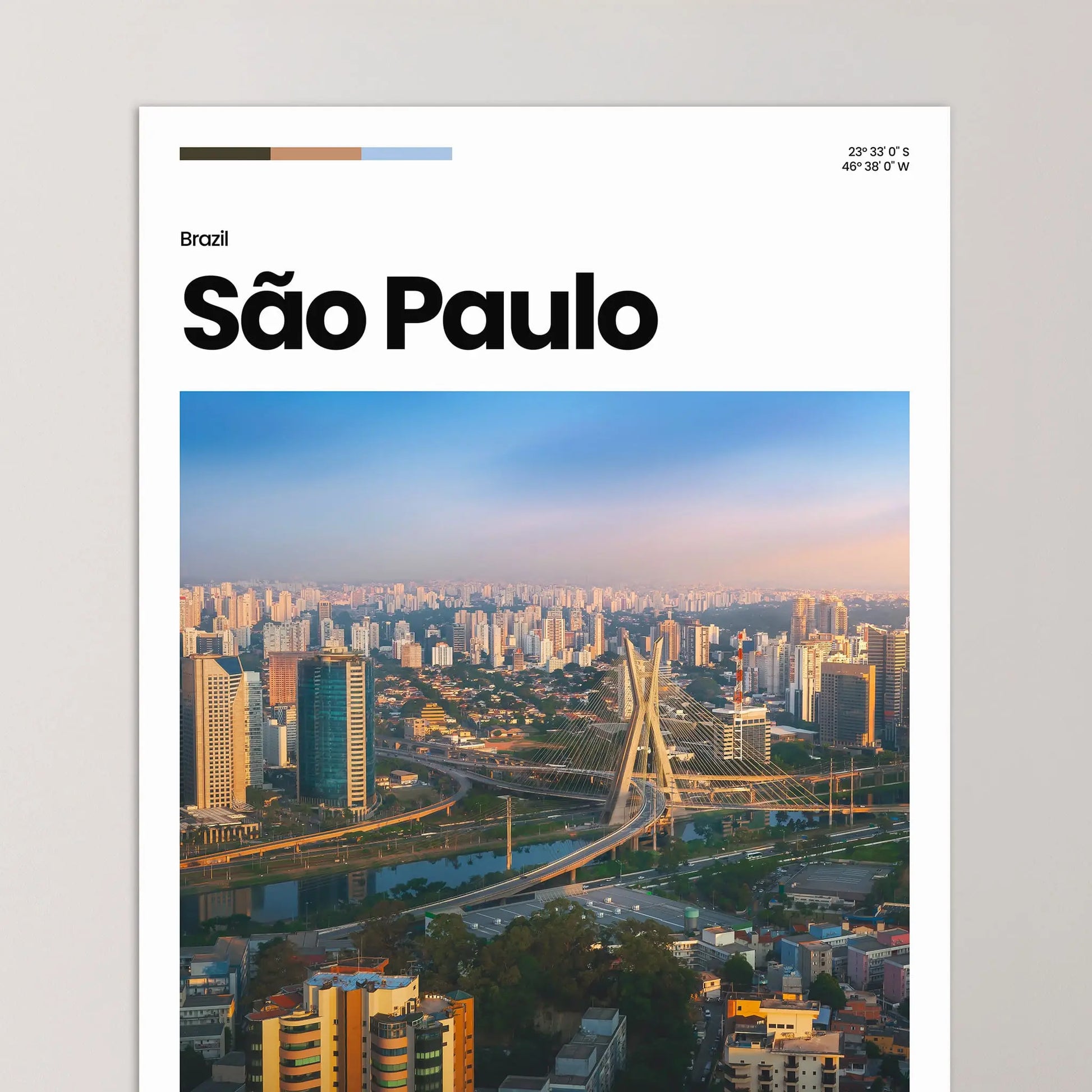 São Paulo Poster – Vintage Wall Art Print