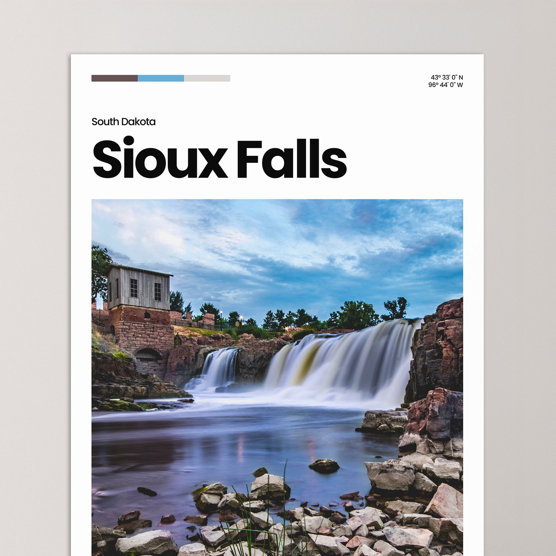 Sioux Falls Poster – Vintage Wall Art Print