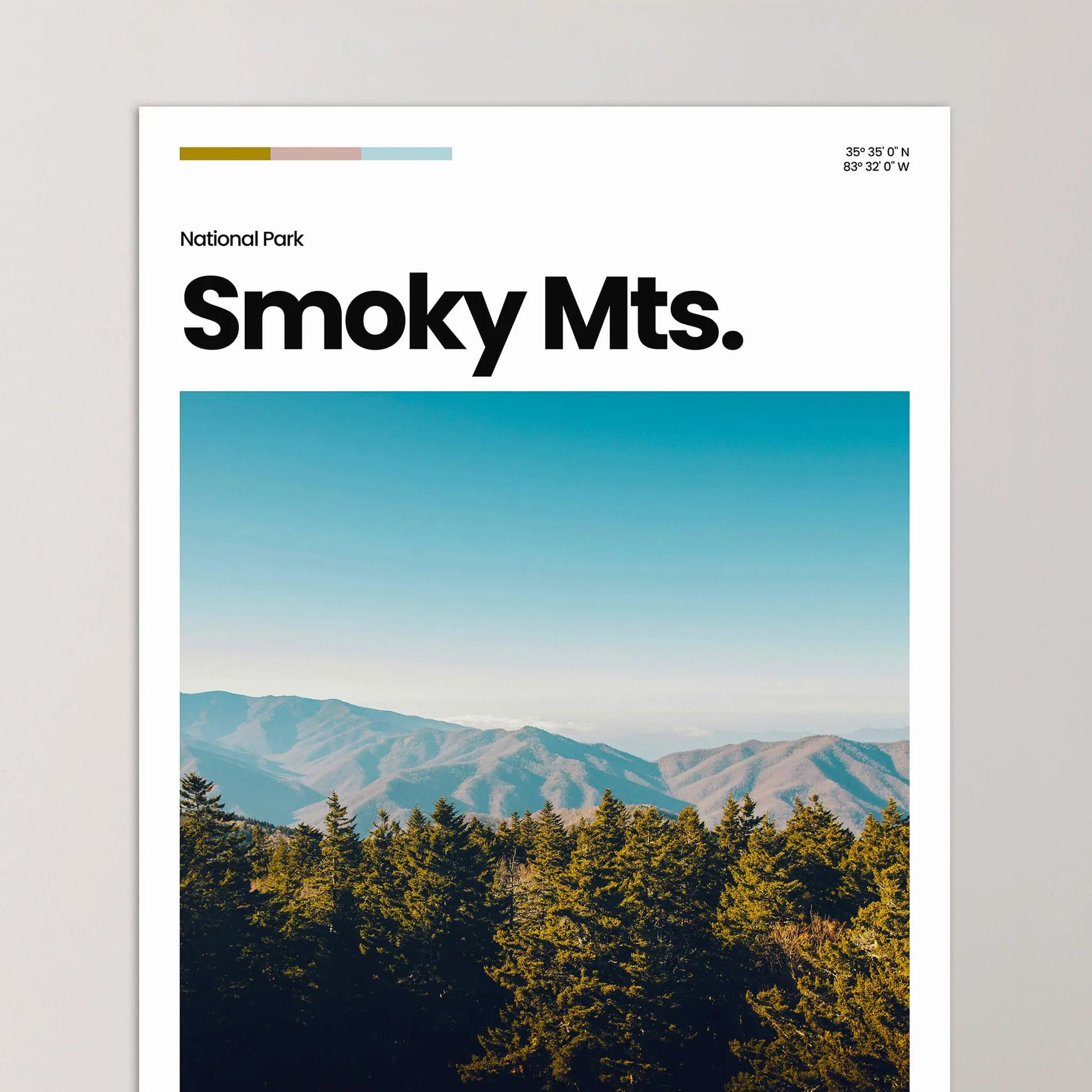 Smoky Mountains Poster – Vintage Wall Art Print