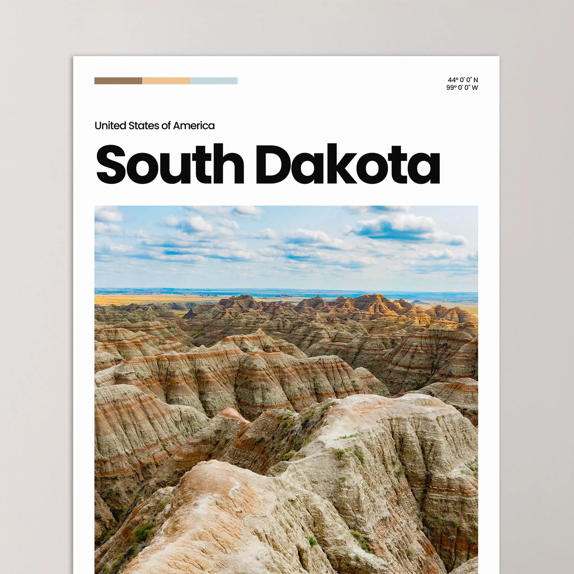 South Dakota Poster – Vintage Wall Art Print