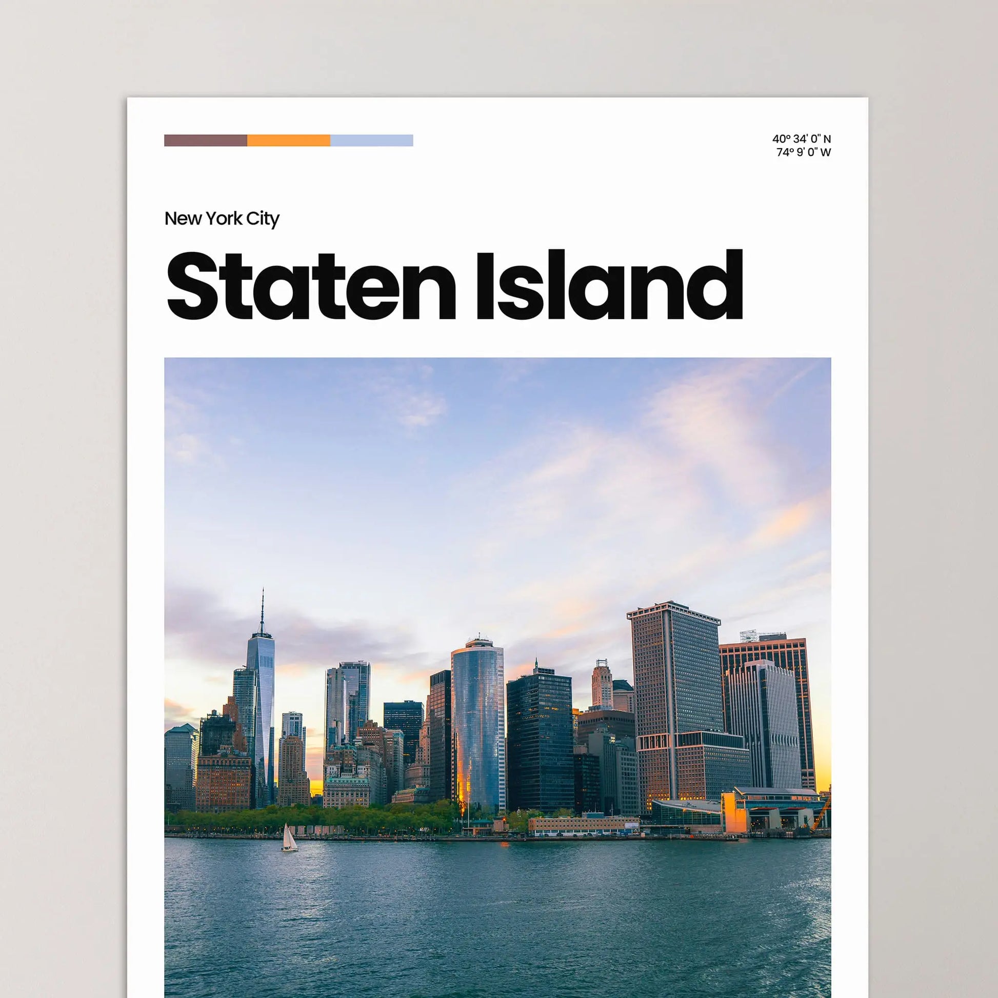 Staten Island Poster – Vintage Wall Art Print