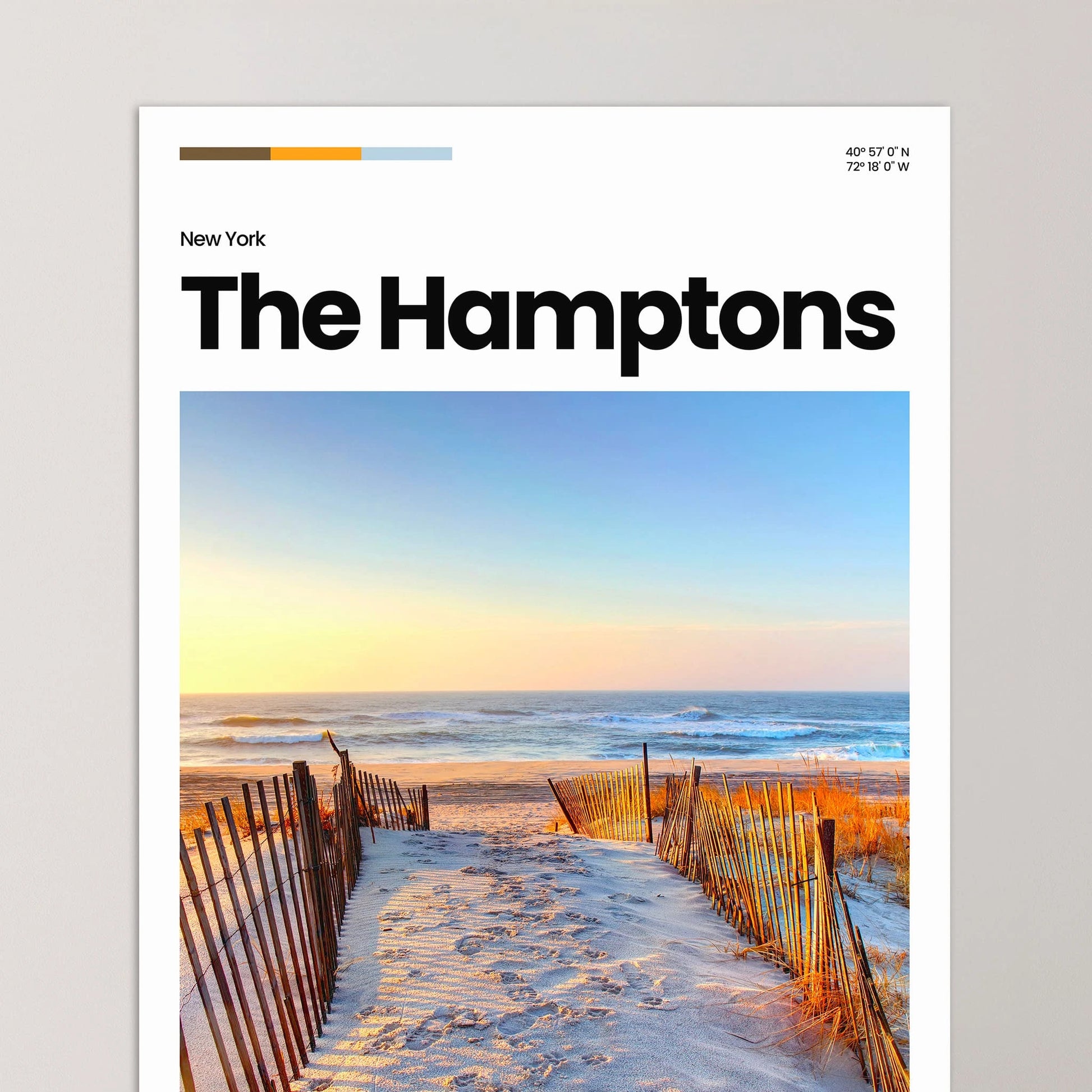 The Hamptons Poster – Vintage Wall Art Print