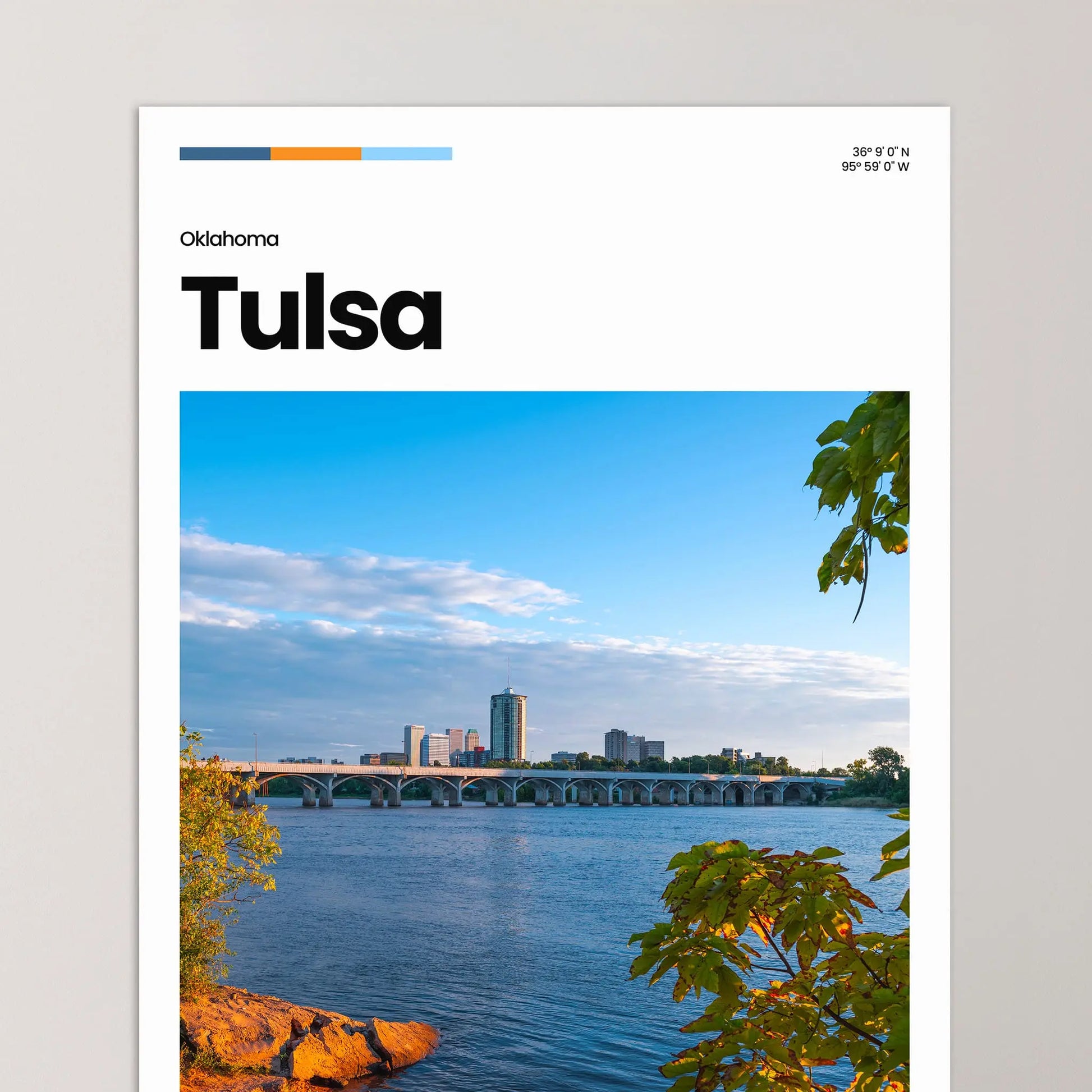 Tulsa Poster – Vintage Wall Art Print