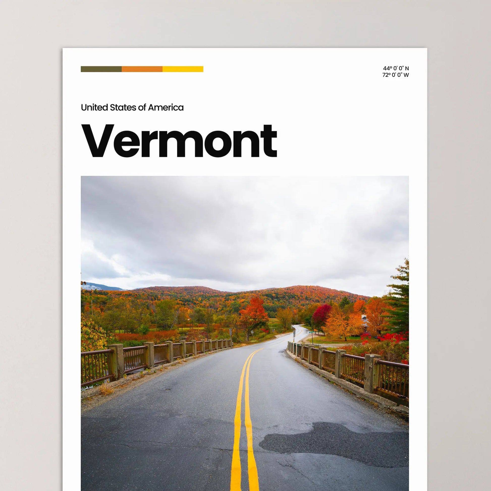 Vermont Poster – Vintage Wall Art Print