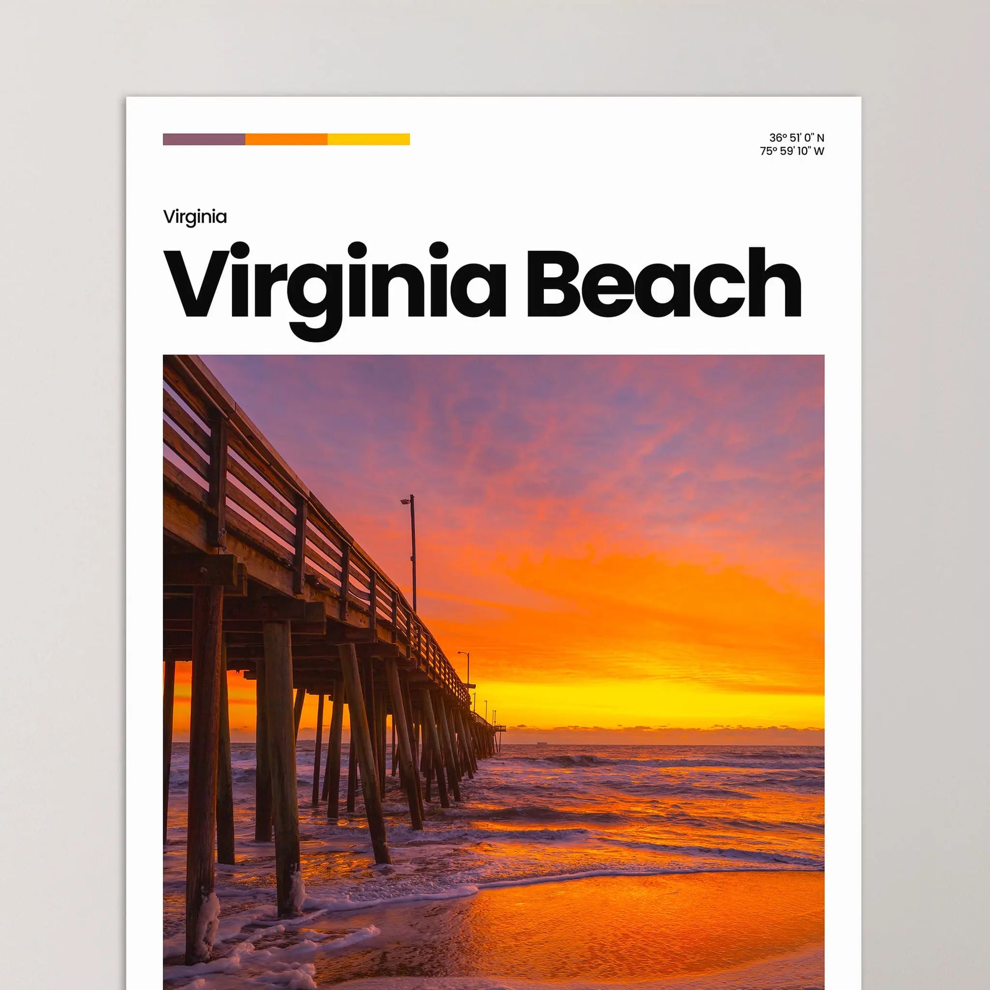 Virginia Beach Poster – Vintage Wall Art Print