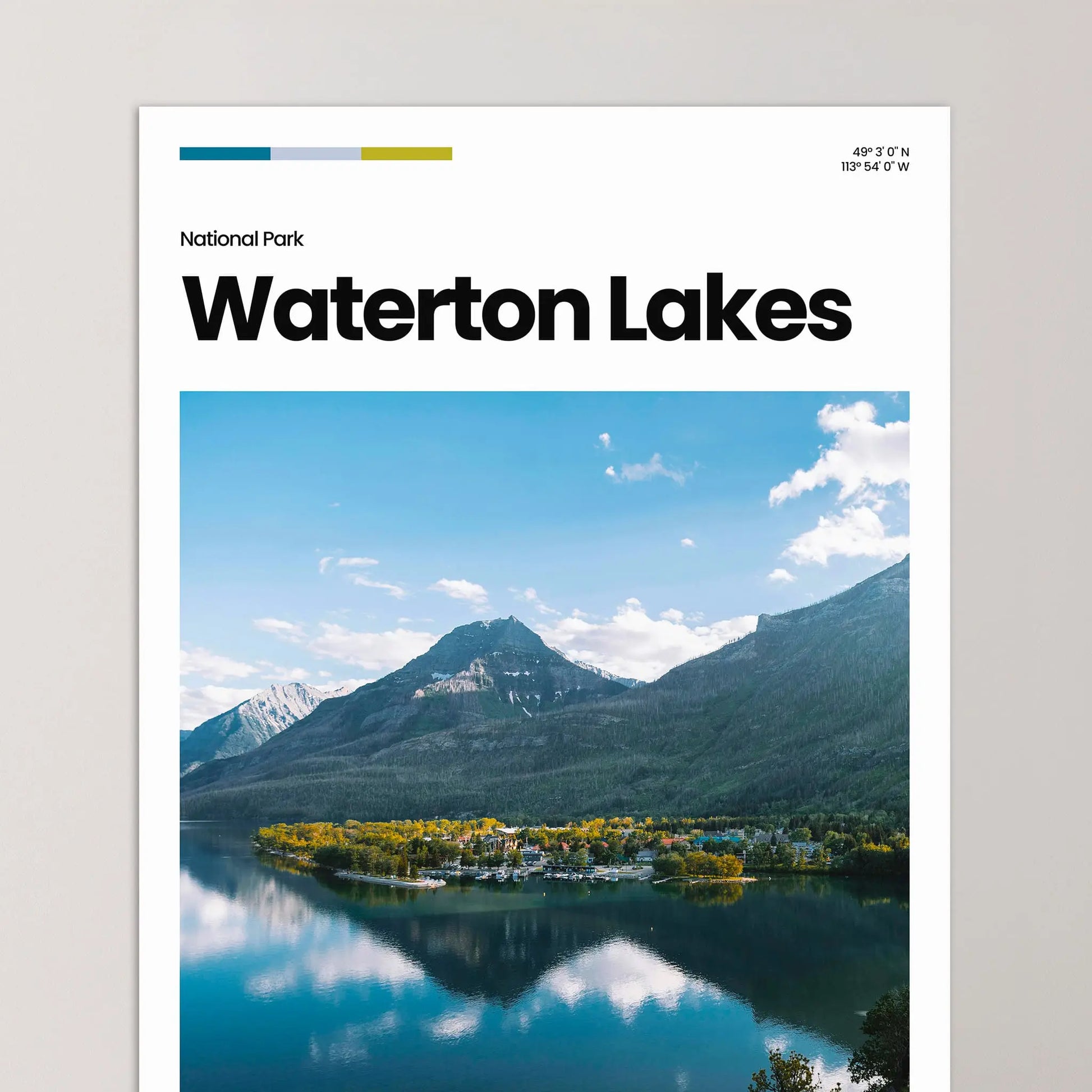 Waterton Lakes Poster – Vintage Wall Art Print