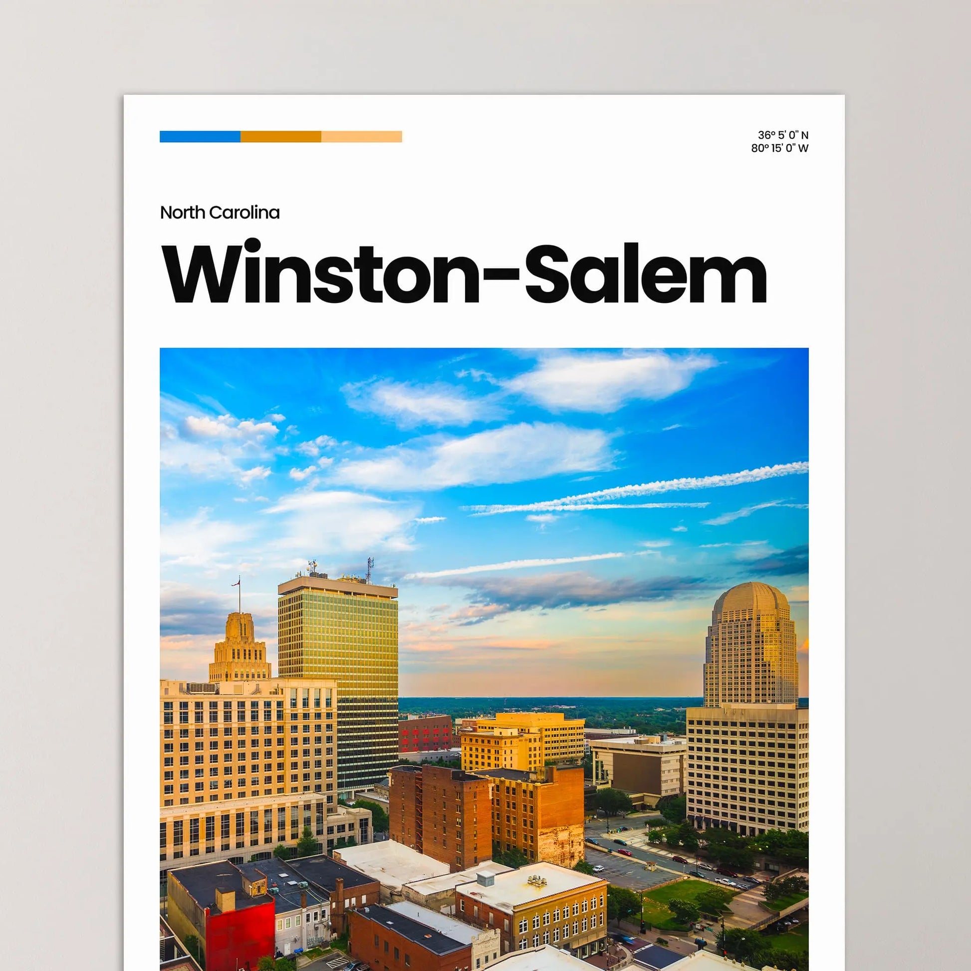 Winston-Salem Poster – Vintage Wall Art Print