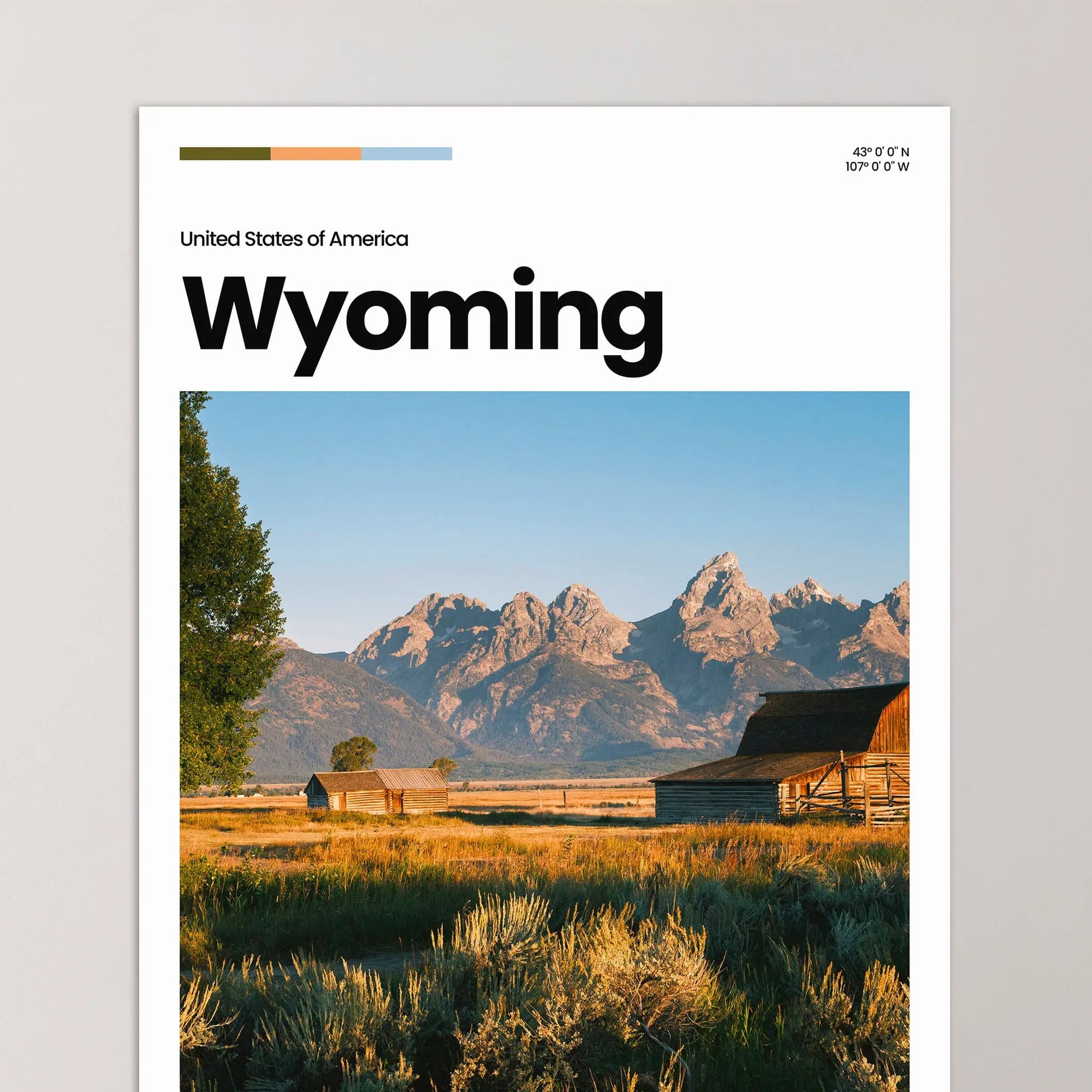 Wyoming Poster – Vintage Wall Art Print
