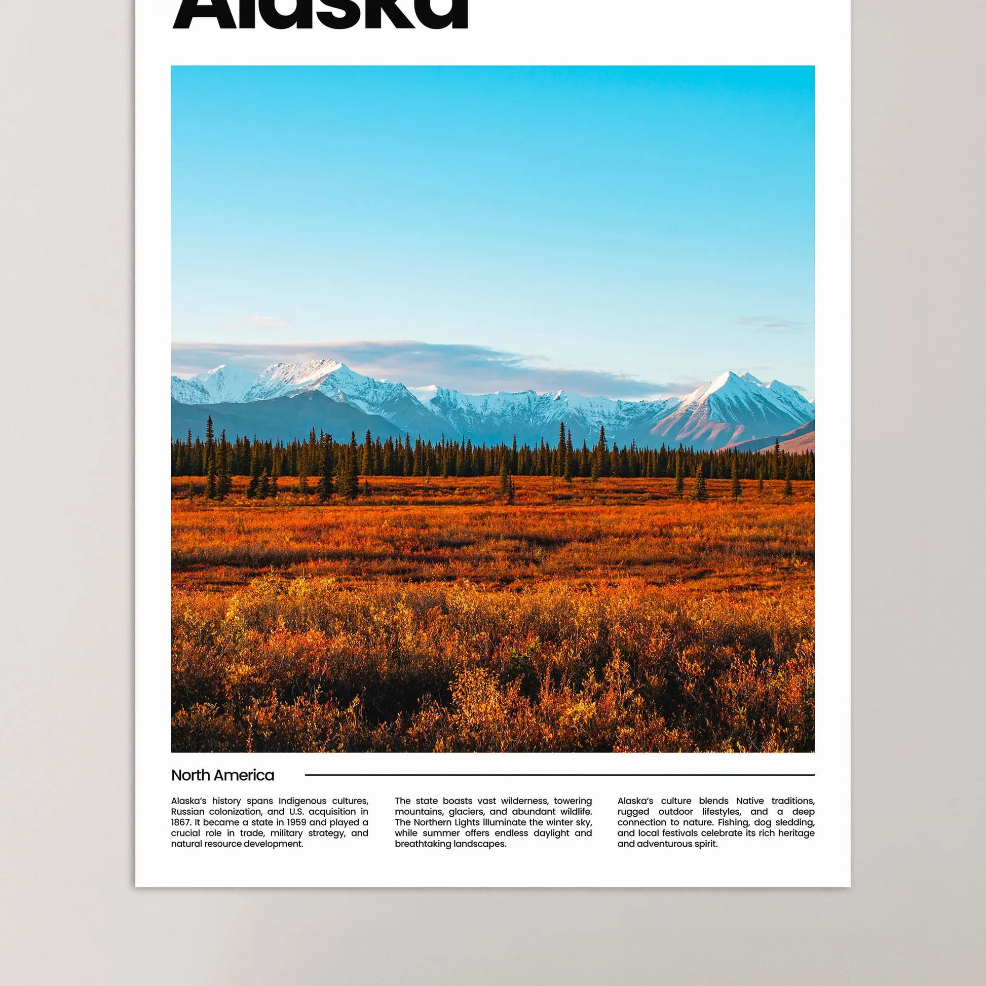 Alaska Poster – Vintage Wall Art Print