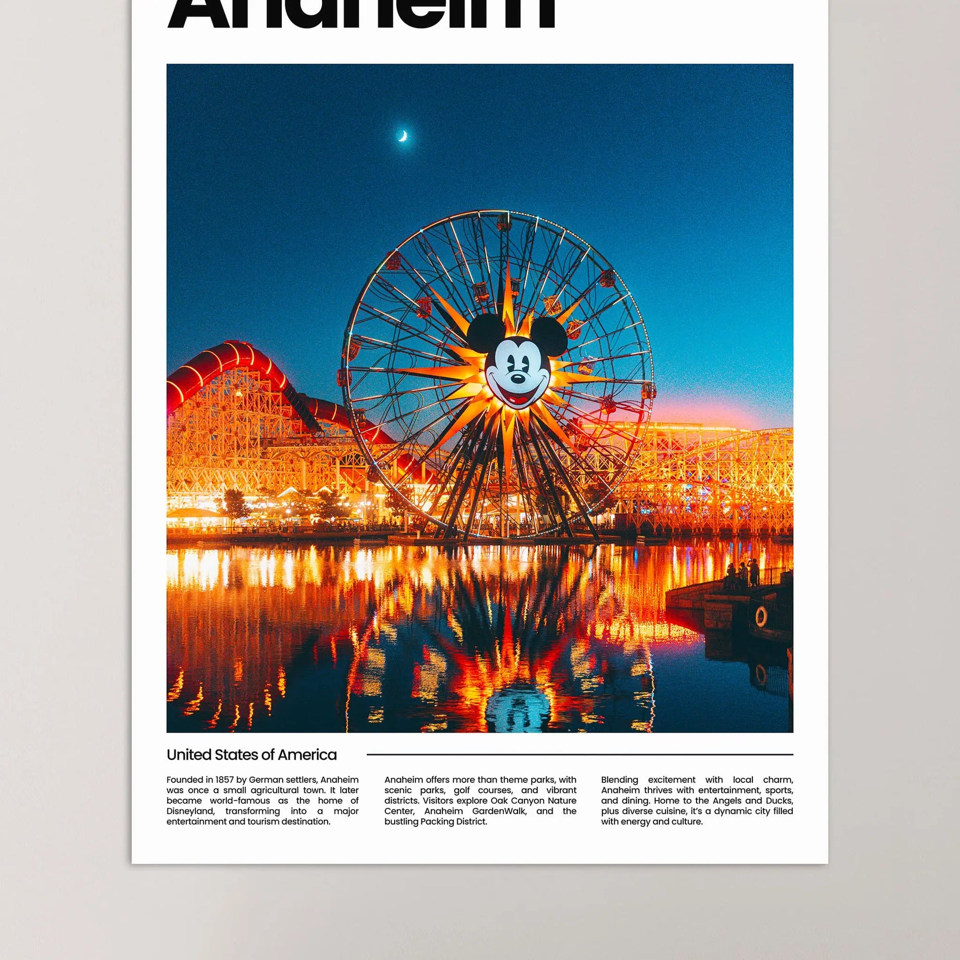 Anaheim Poster – Vintage Wall Art Print