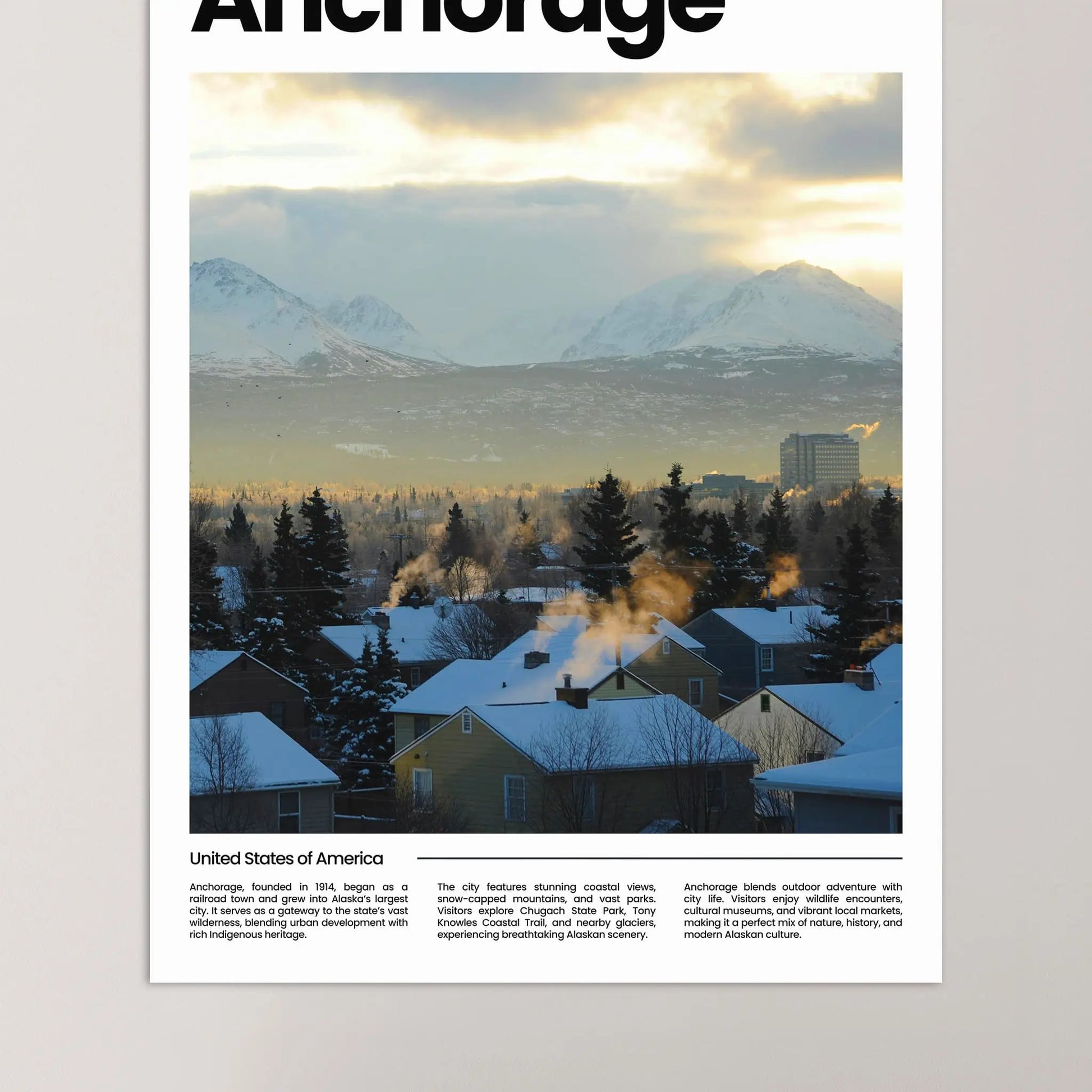Anchorage Poster – Vintage Wall Art Print