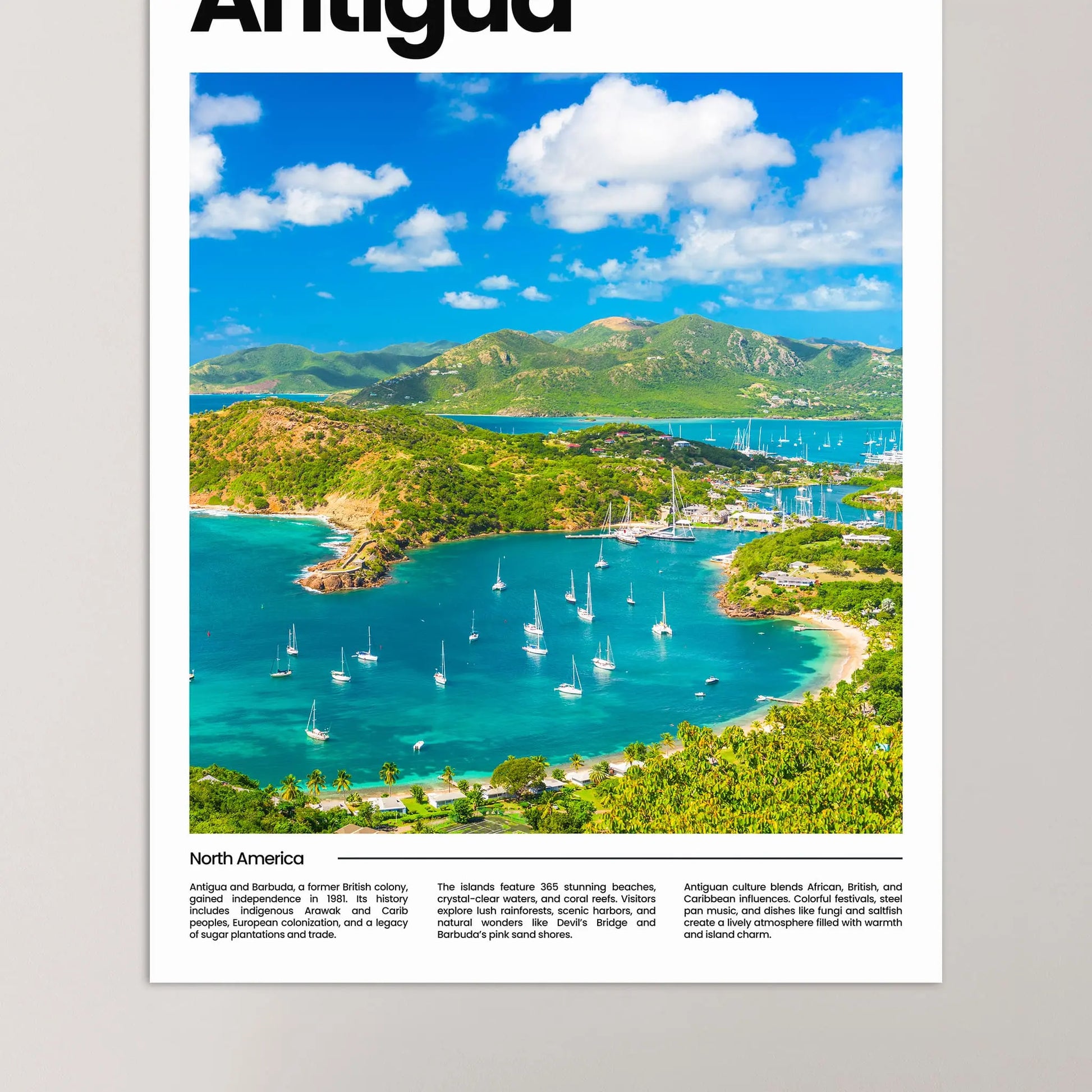 Antigua Poster – Vintage Wall Art Print