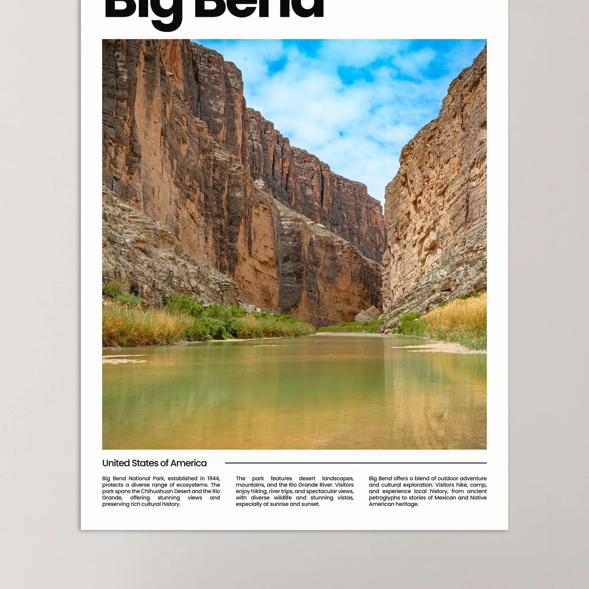 Big Bend Poster – Vintage Wall Art Print