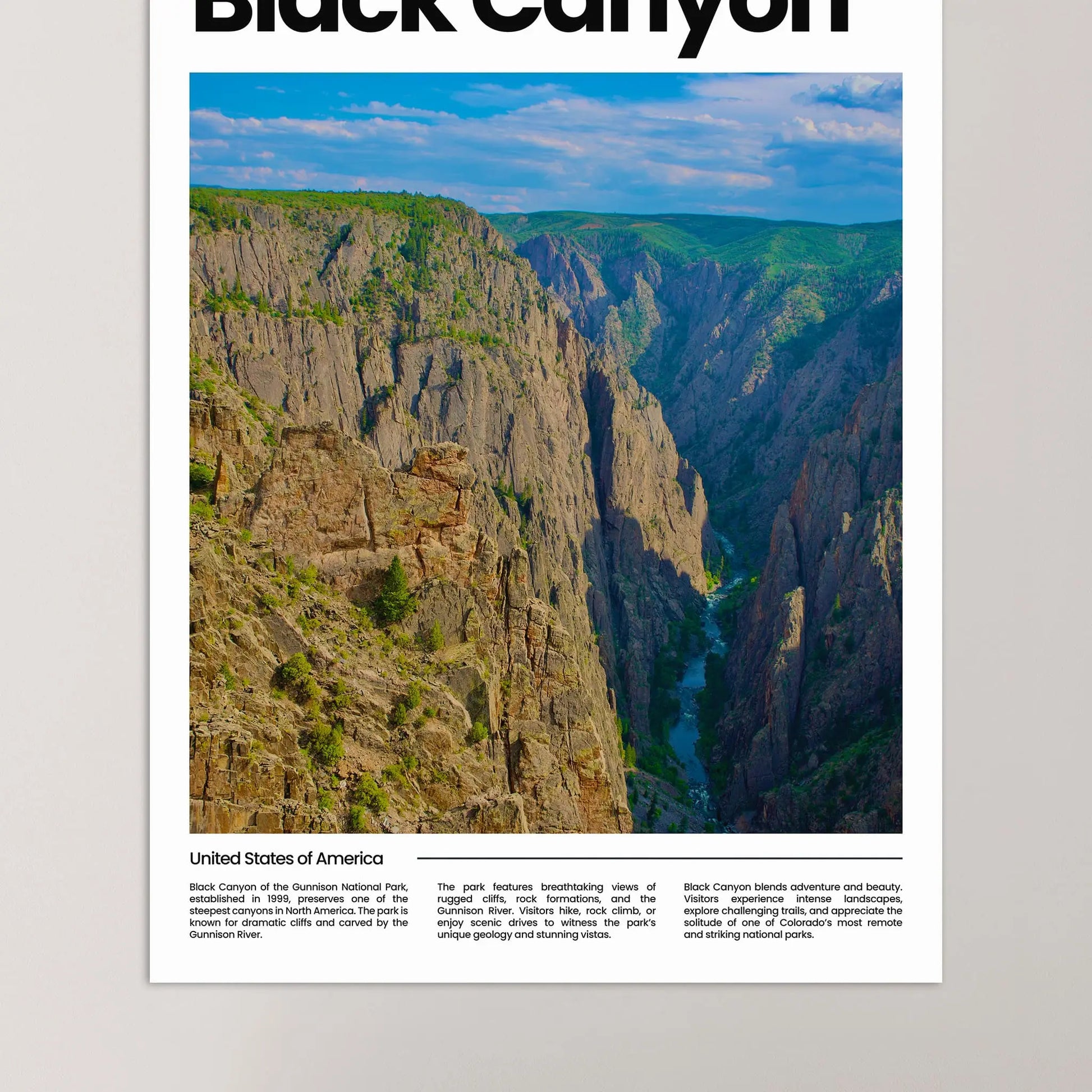 Black Canyon News Poster – Vintage Wall Art Print