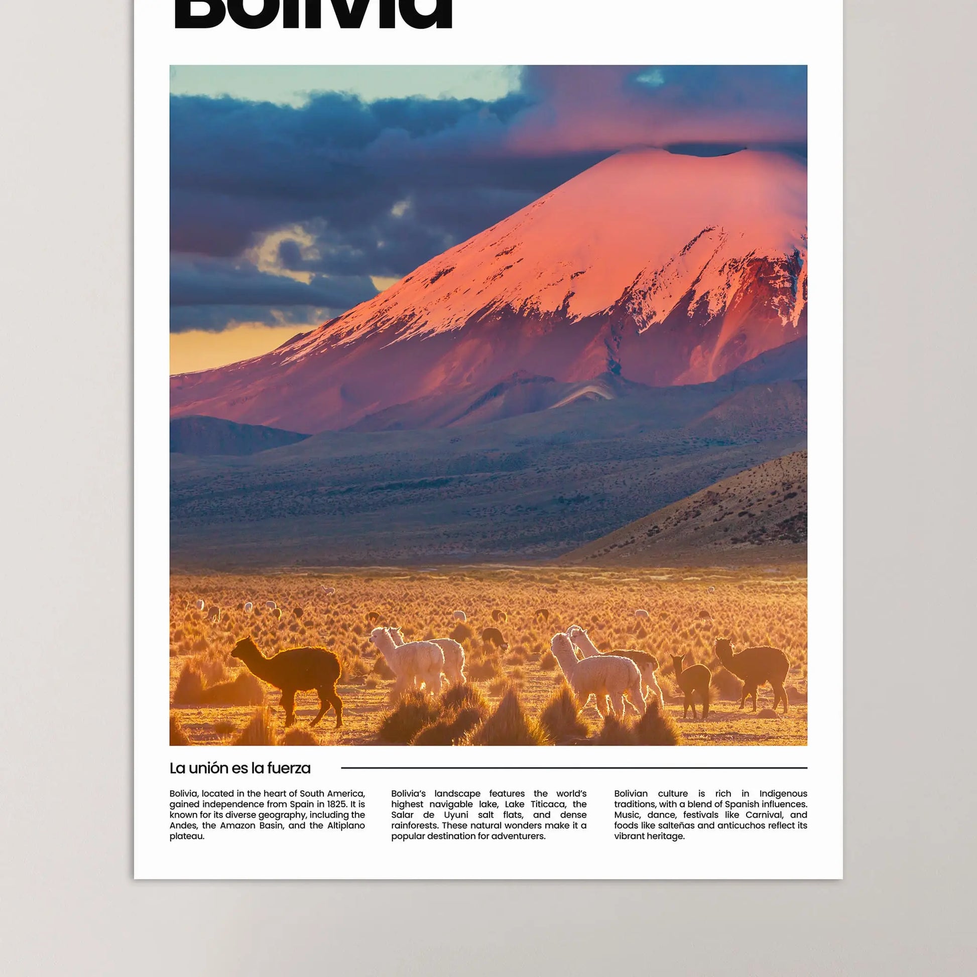 Bolivia Poster – Vintage Wall Art Print