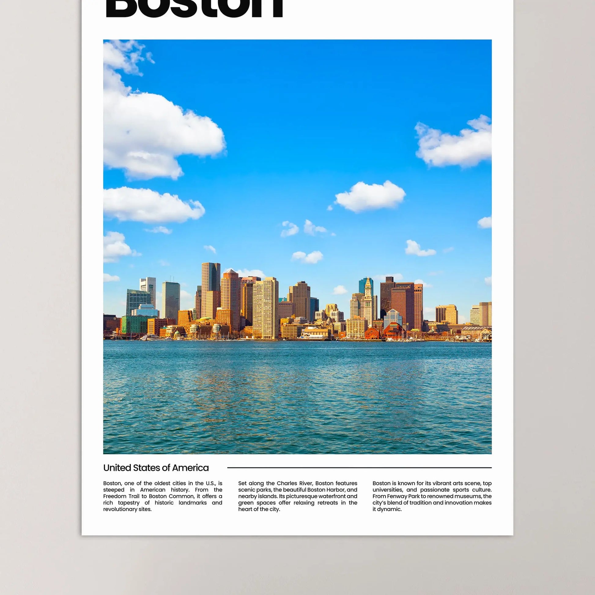 Boston Poster – Vintage Wall Art Print