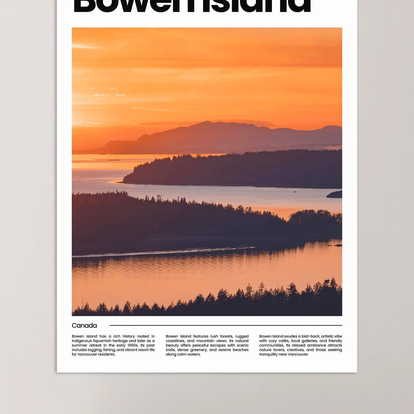 Bowen Island Poster