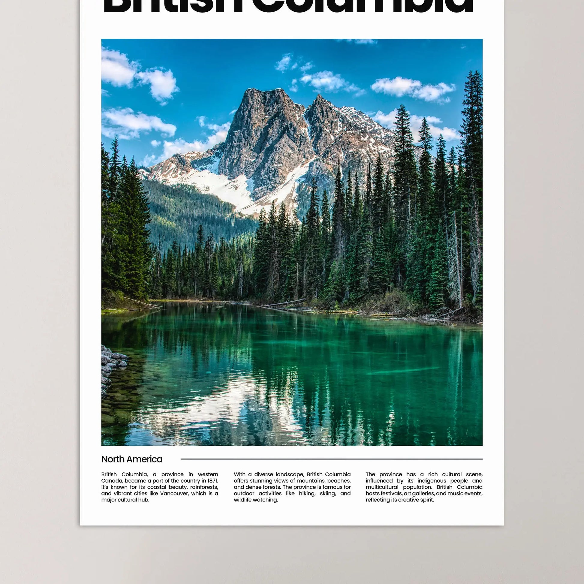 British Columbia Poster – Vintage Wall Art Print