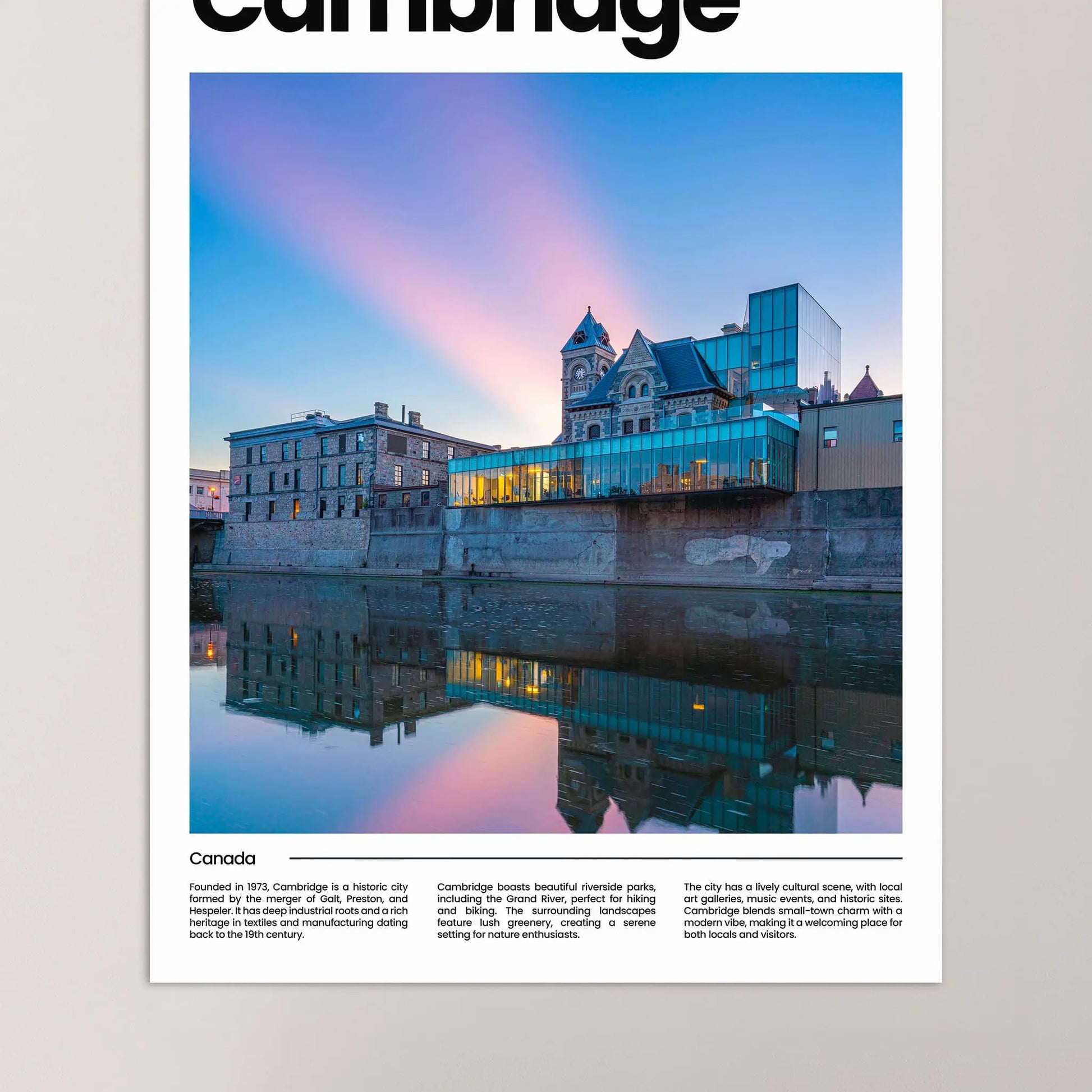 Cambridge Poster – Vintage Wall Art Print