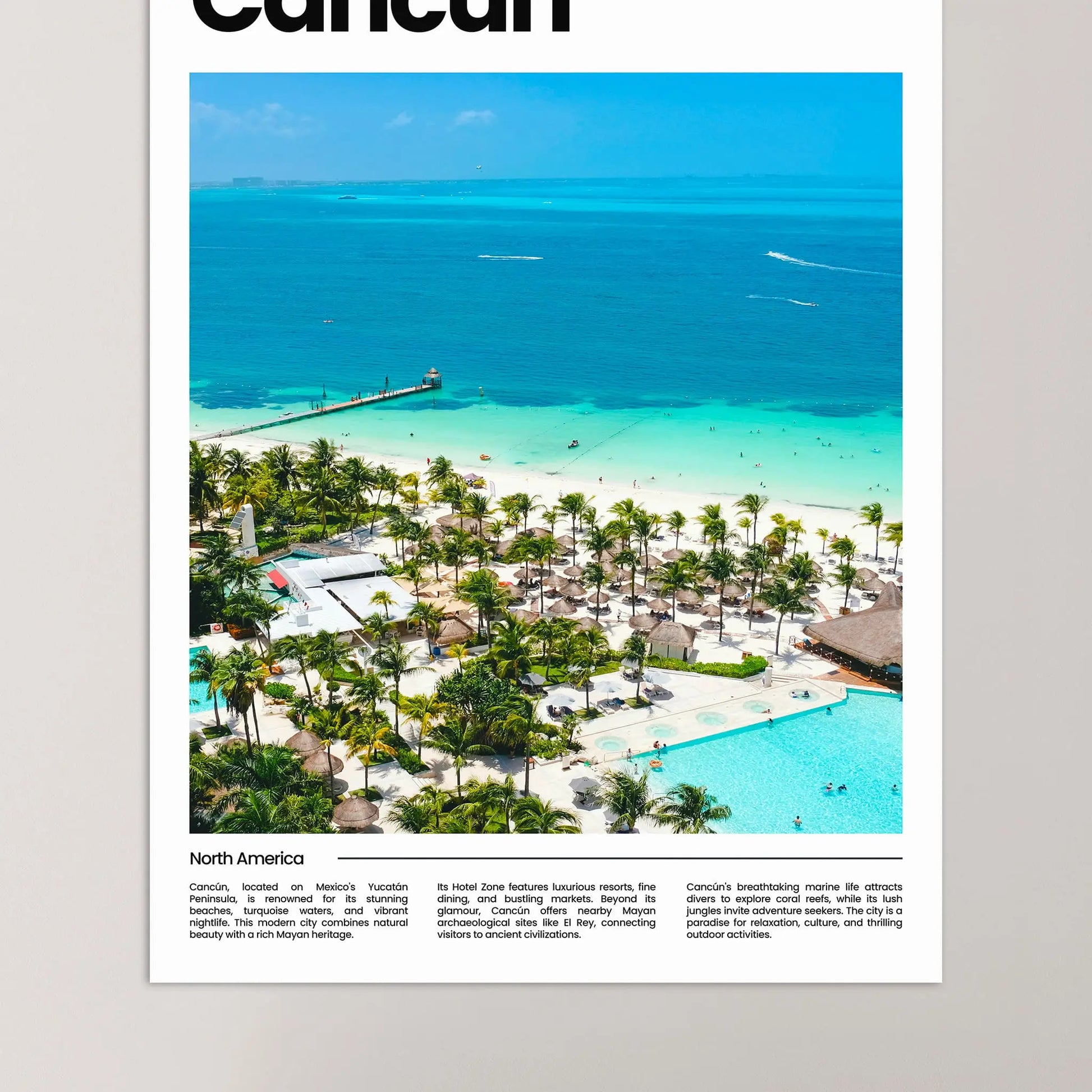 Cancún Poster – Vintage Wall Art Print
