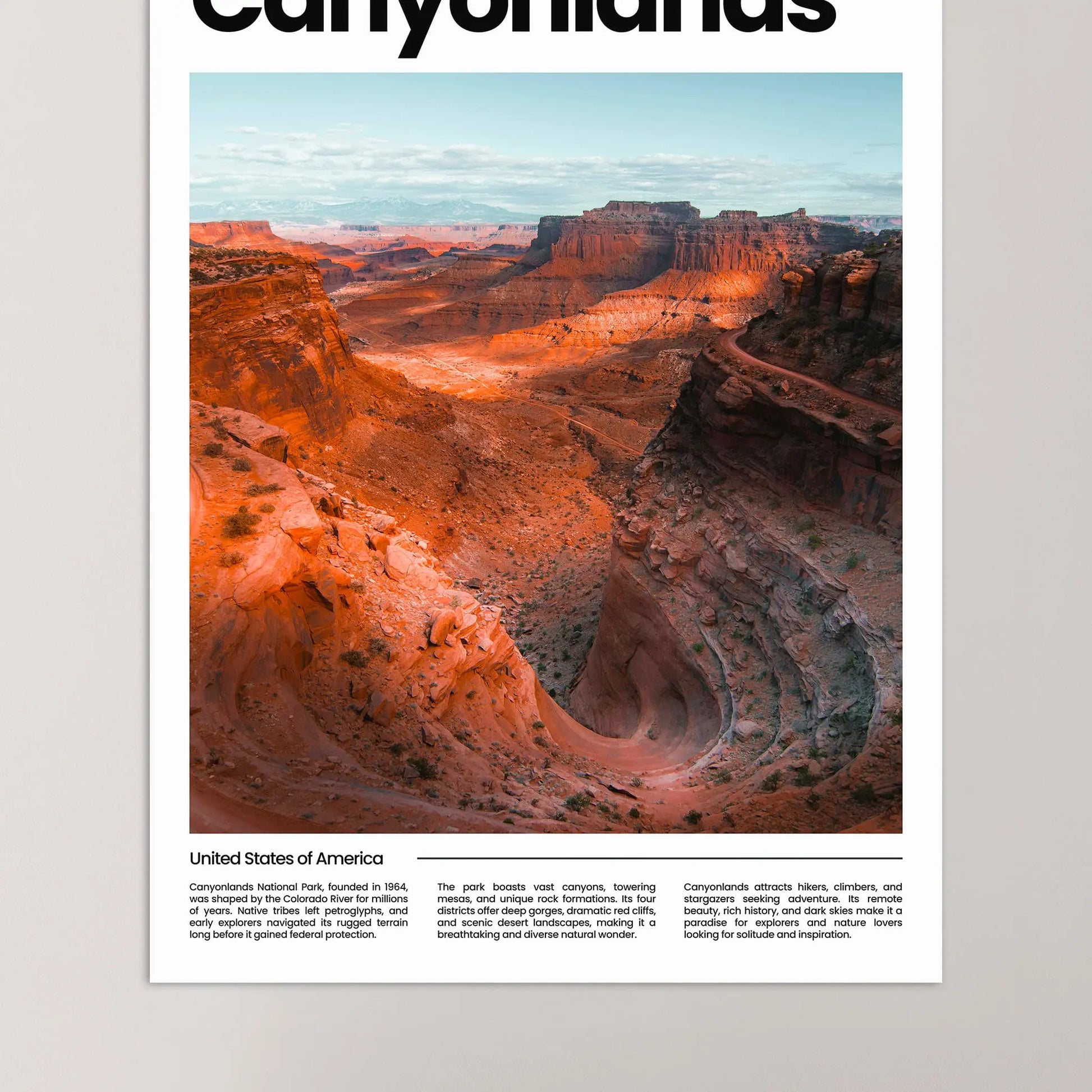 Canyonlands Poster – Vintage Wall Art Print