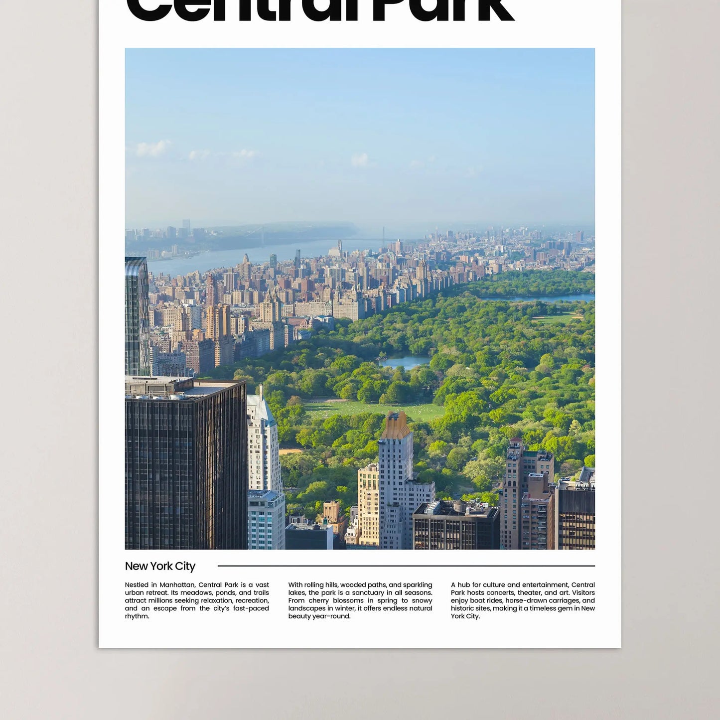 Central Park Poster