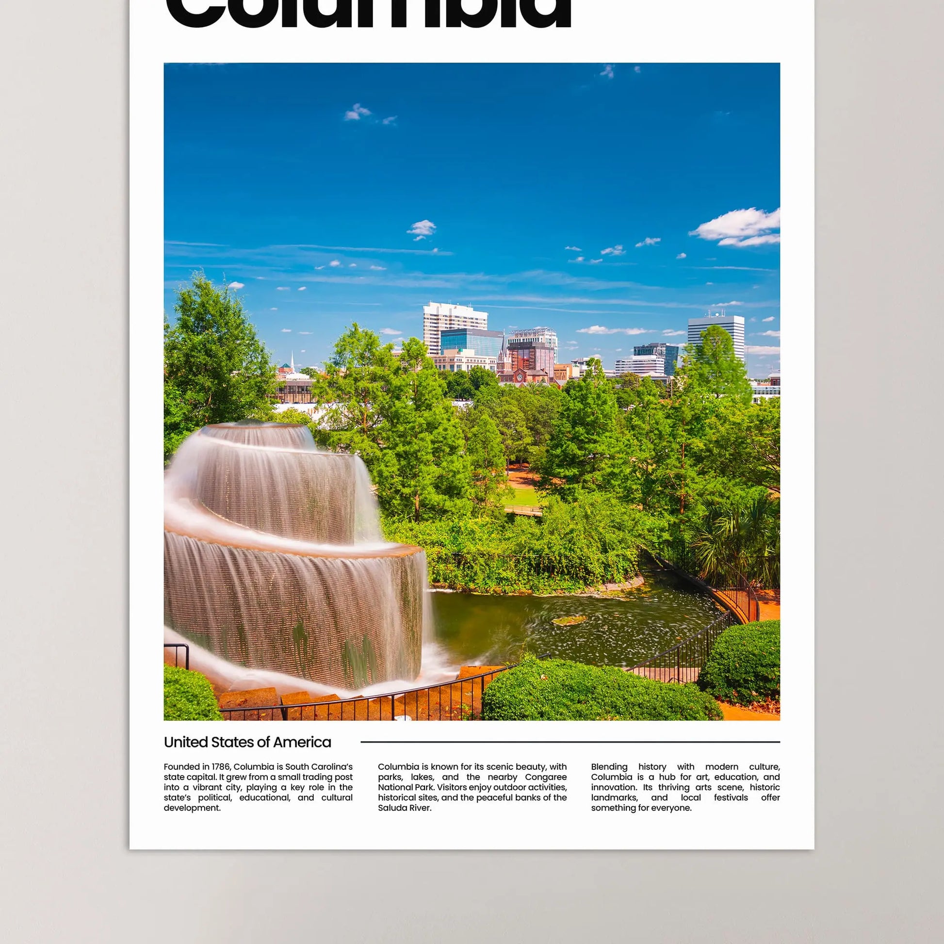Columbia Poster – Vintage Wall Art Print