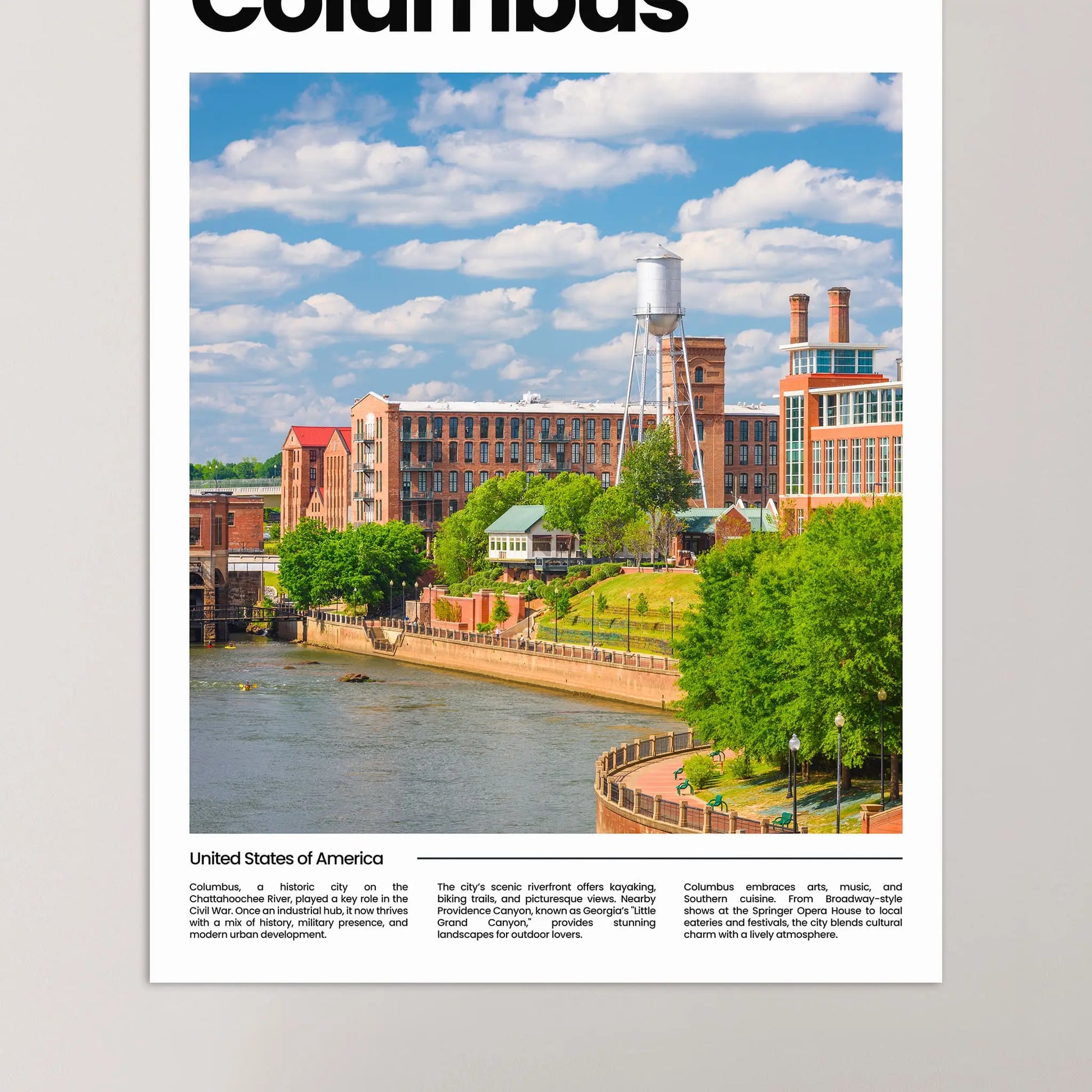 Columbus Poster – Vintage Wall Art Print