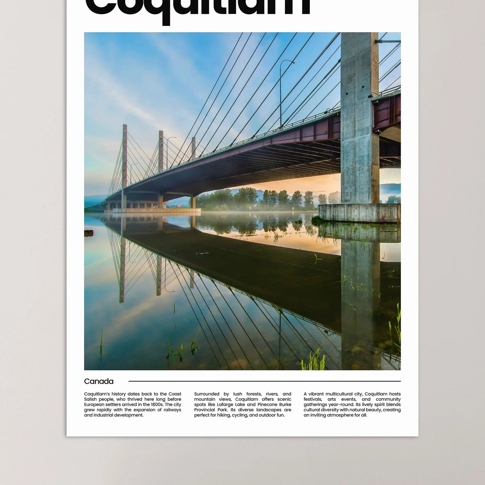 Coquitlam Poster – Vintage Wall Art Print