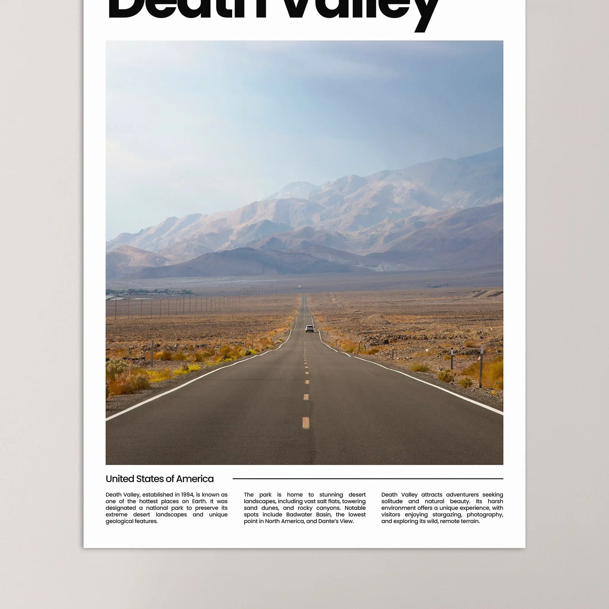 Death Valley Poster – Vintage Wall Art Print
