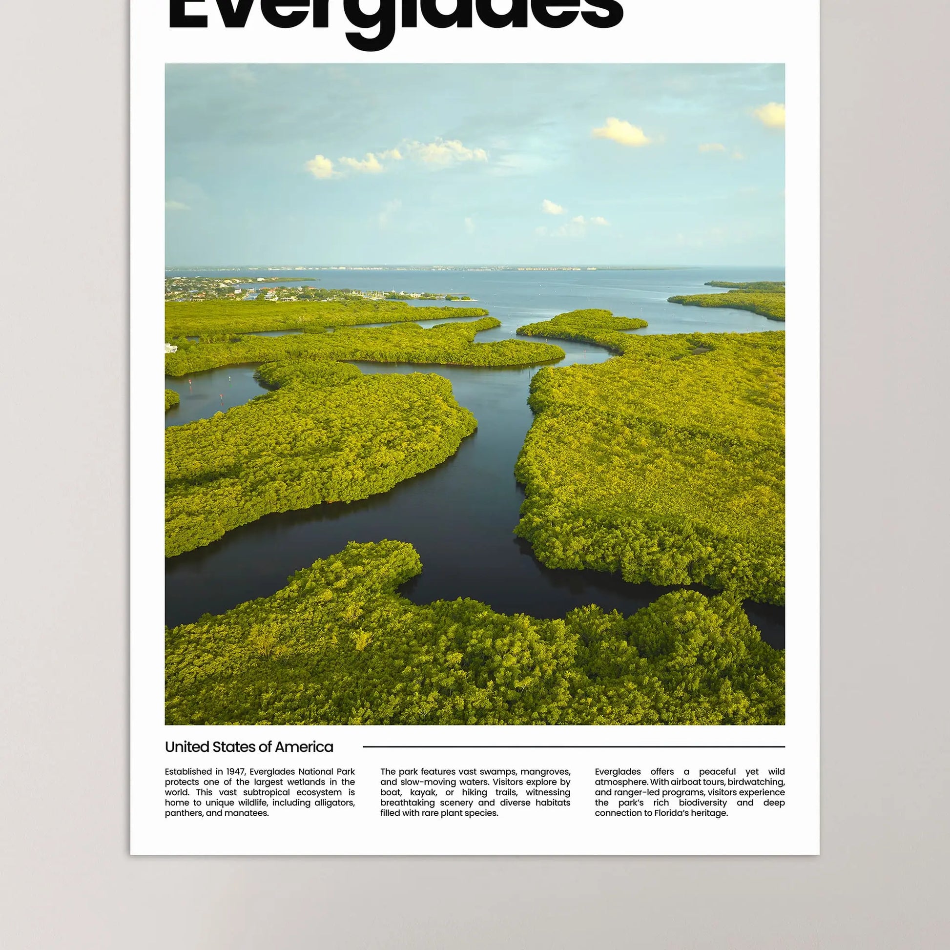 Everglades Poster – Vintage Wall Art Print