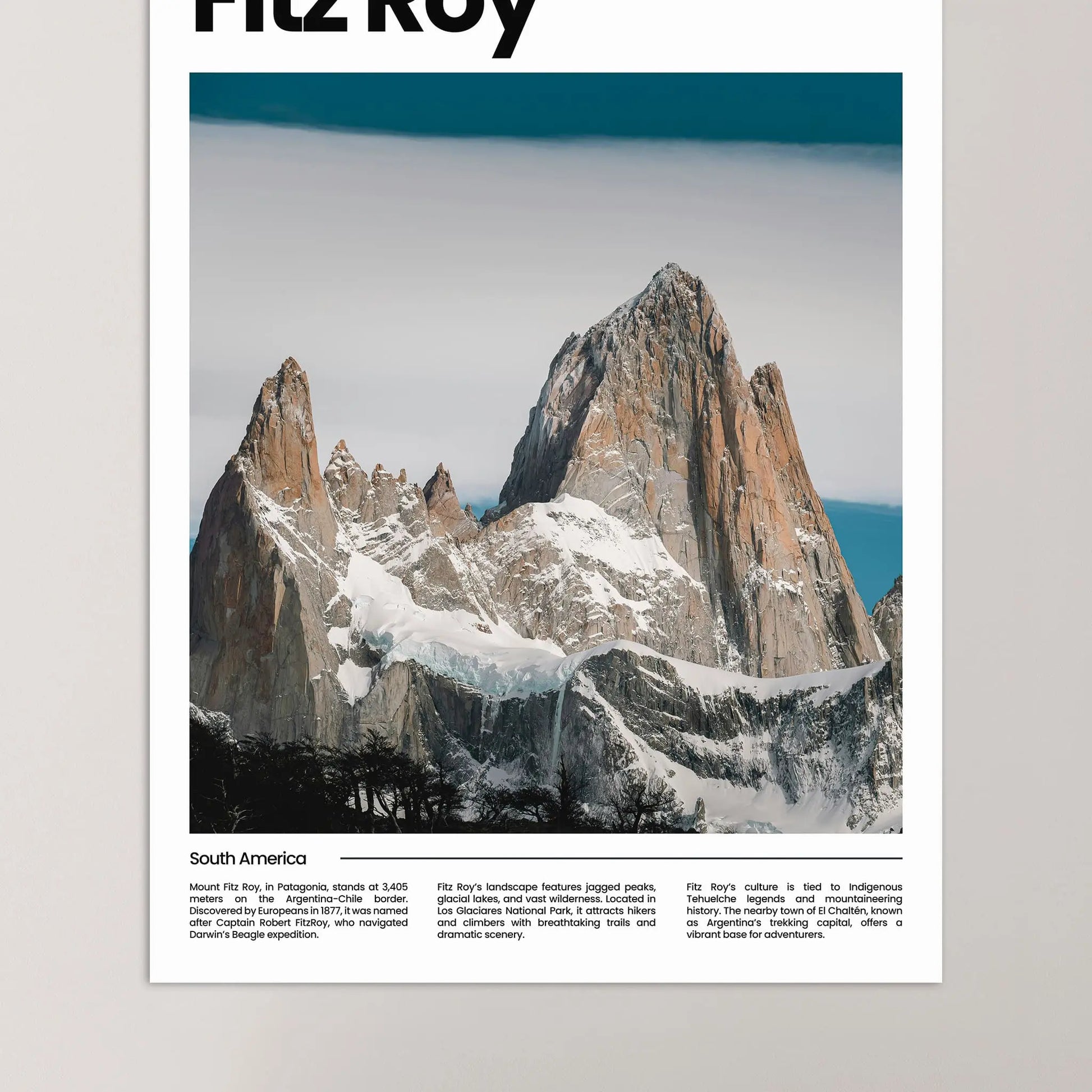 Fitz Roy Poster – Vintage Wall Art Print