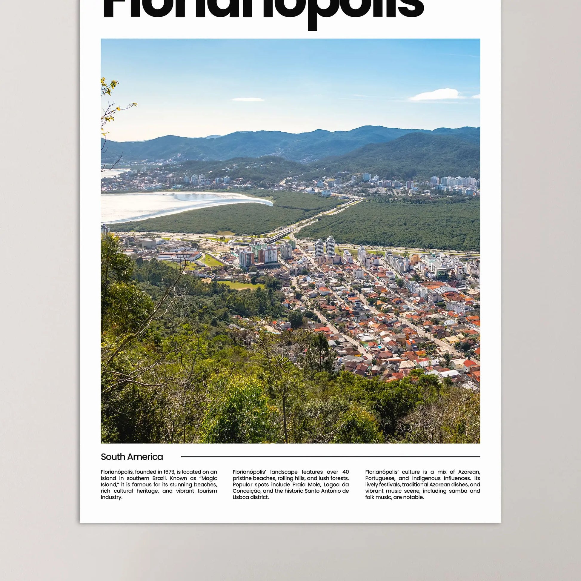 Florianópolis Poster – Vintage Wall Art Print