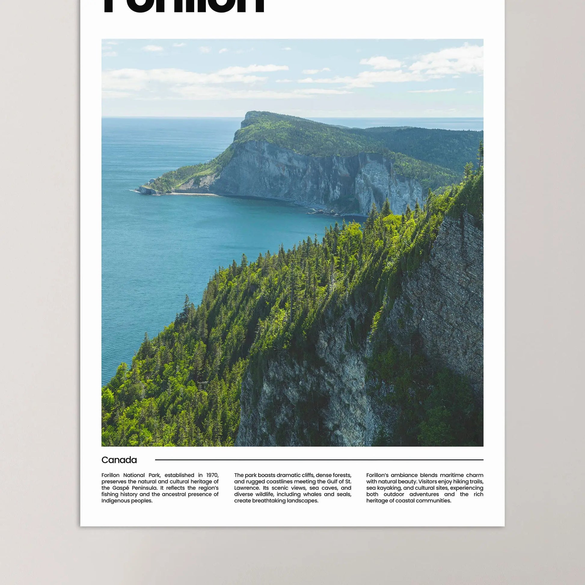 Forillon Poster – Vintage Wall Art Print