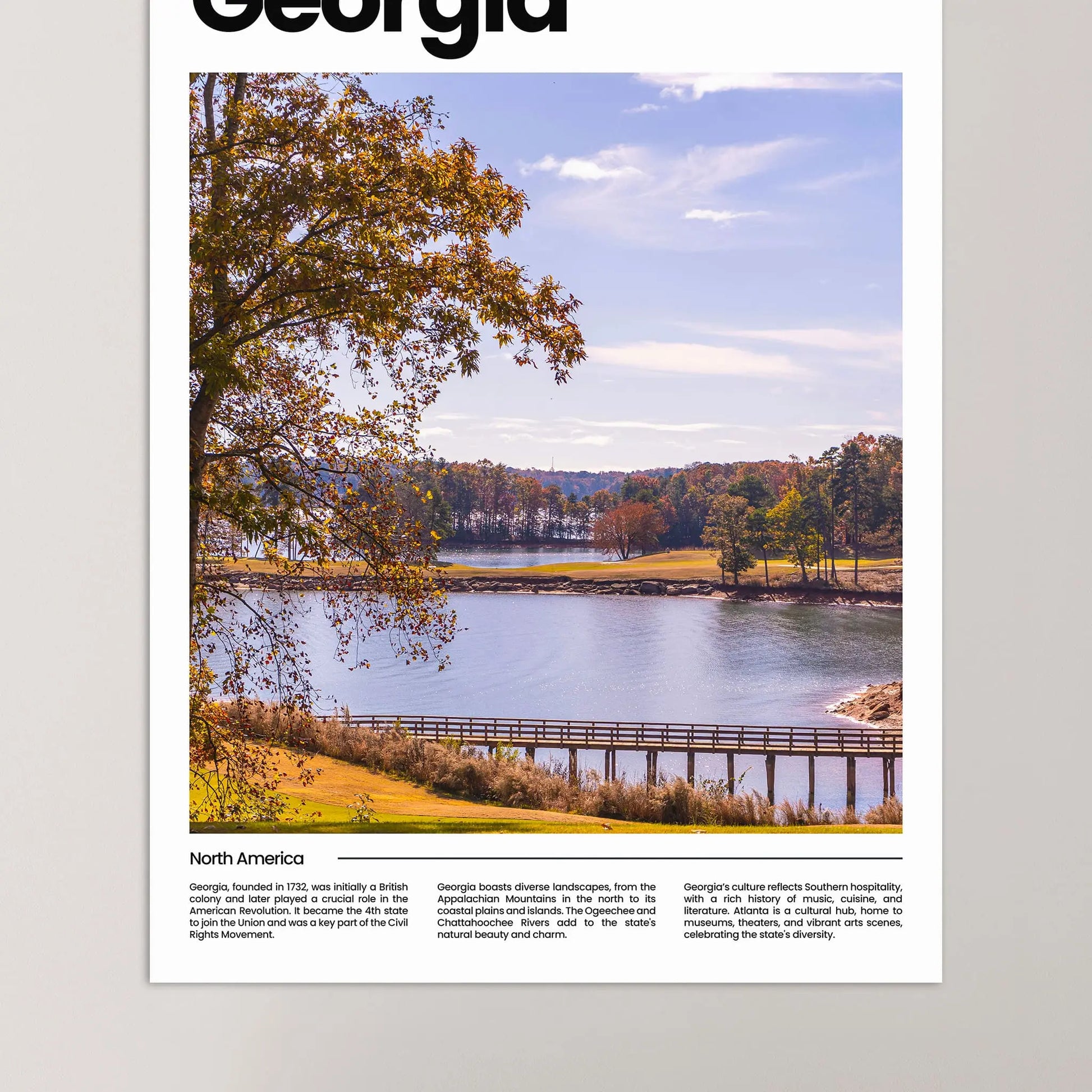 Georgia Poster – Vintage Wall Art Print