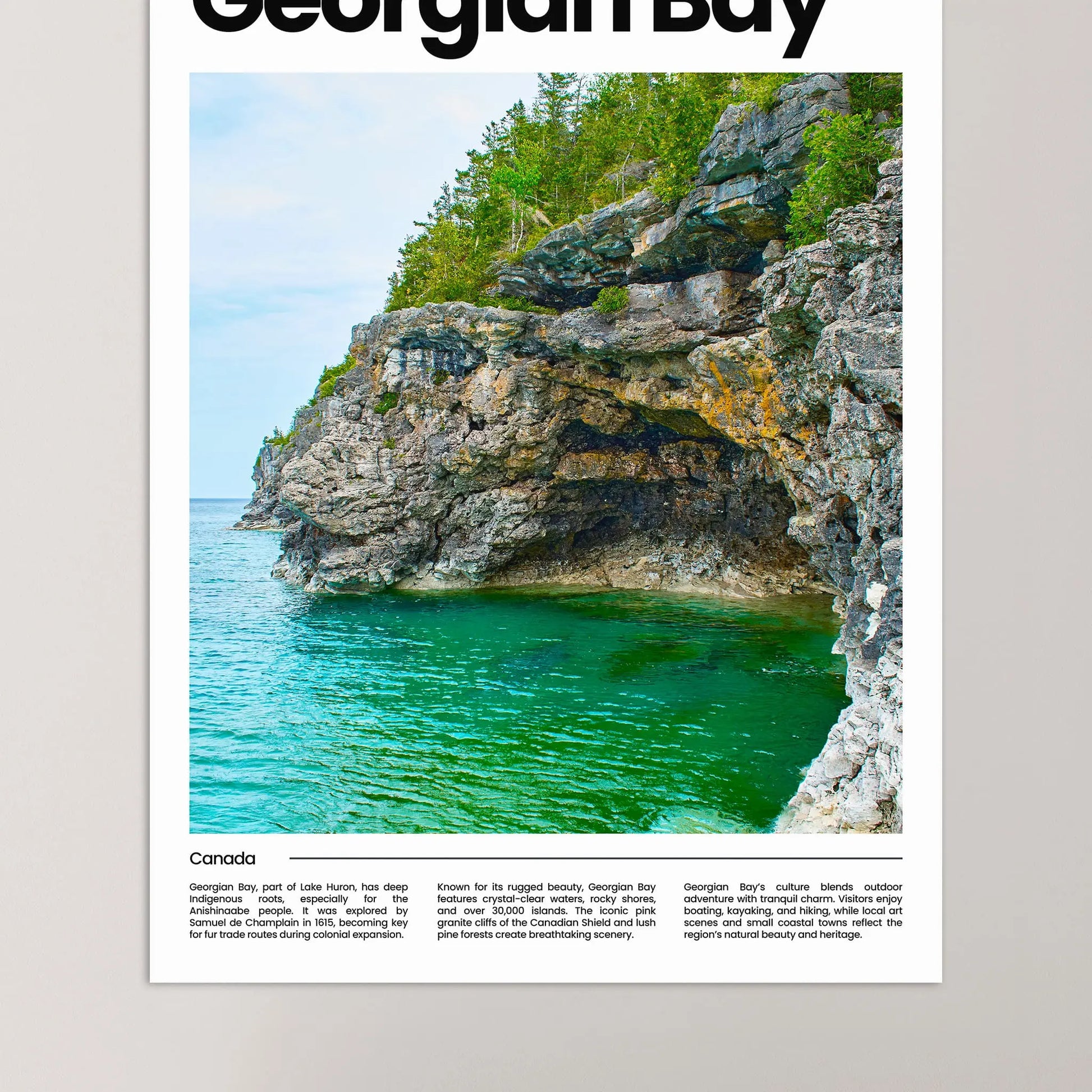 Georgian Bay Poster – Vintage Wall Art Print