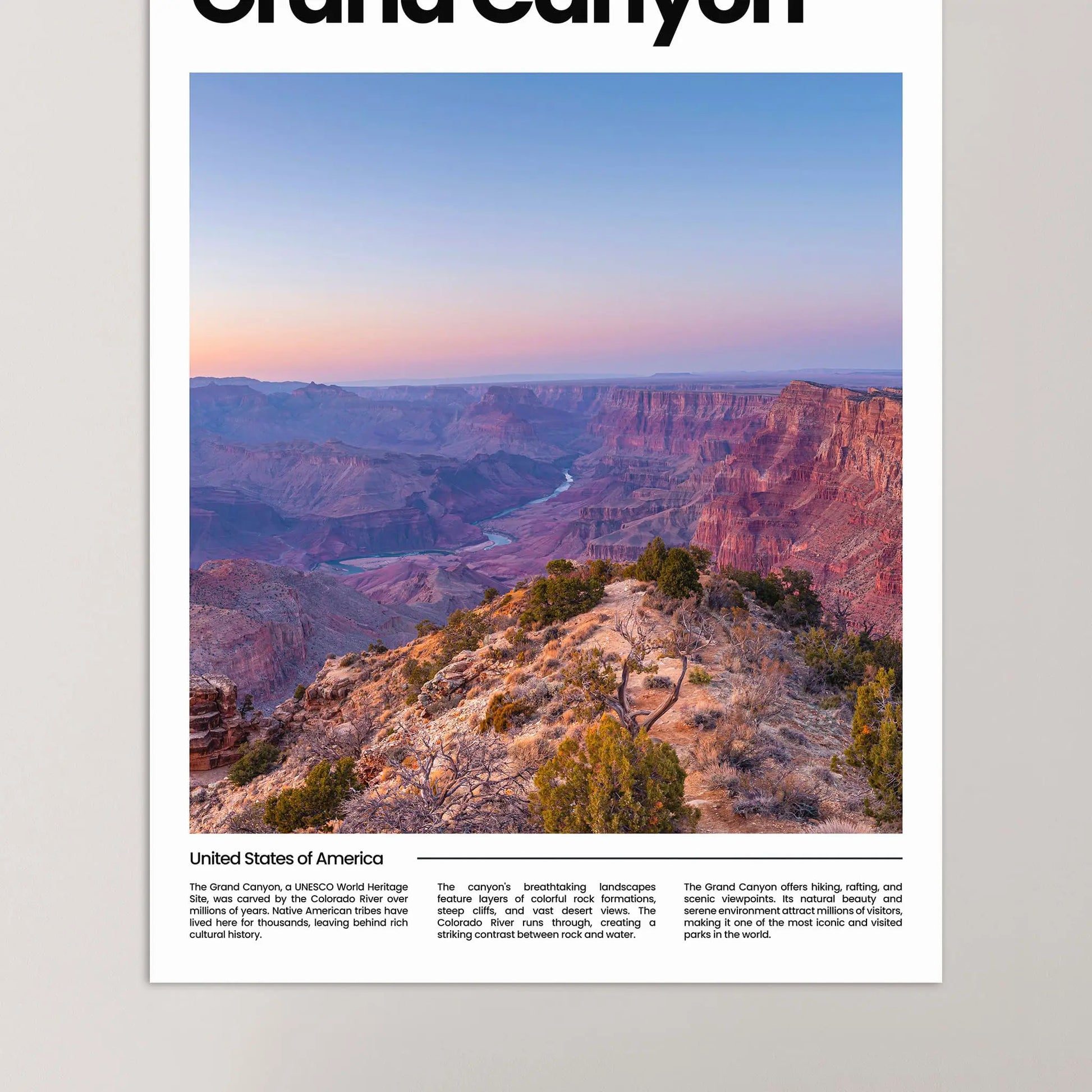 Grand Canyon Poster – Vintage Wall Art Print