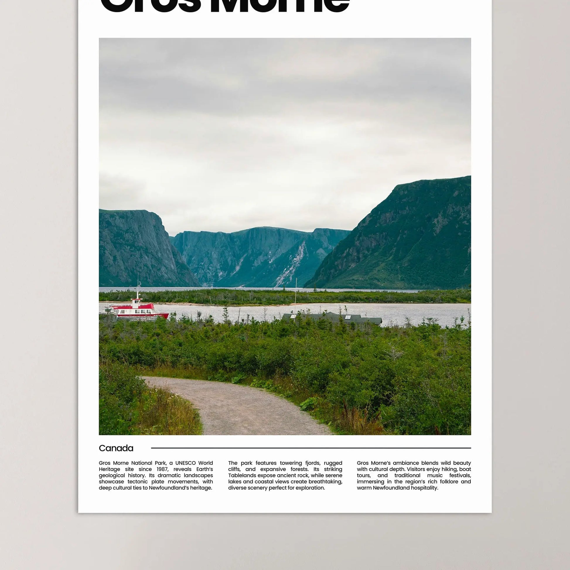 Gros Morne Poster – Vintage Wall Art Print