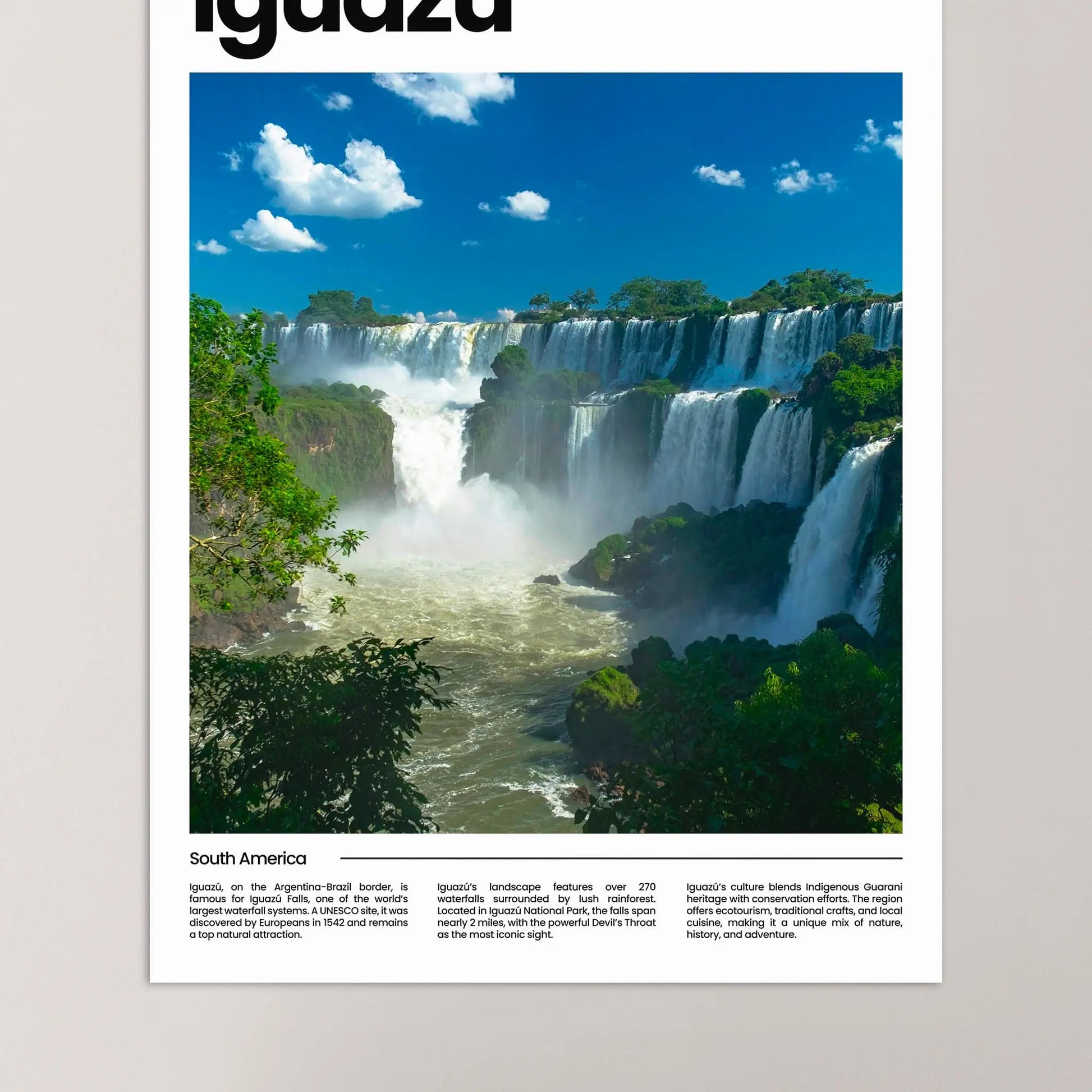 Iguazú Poster – Vintage Wall Art Print