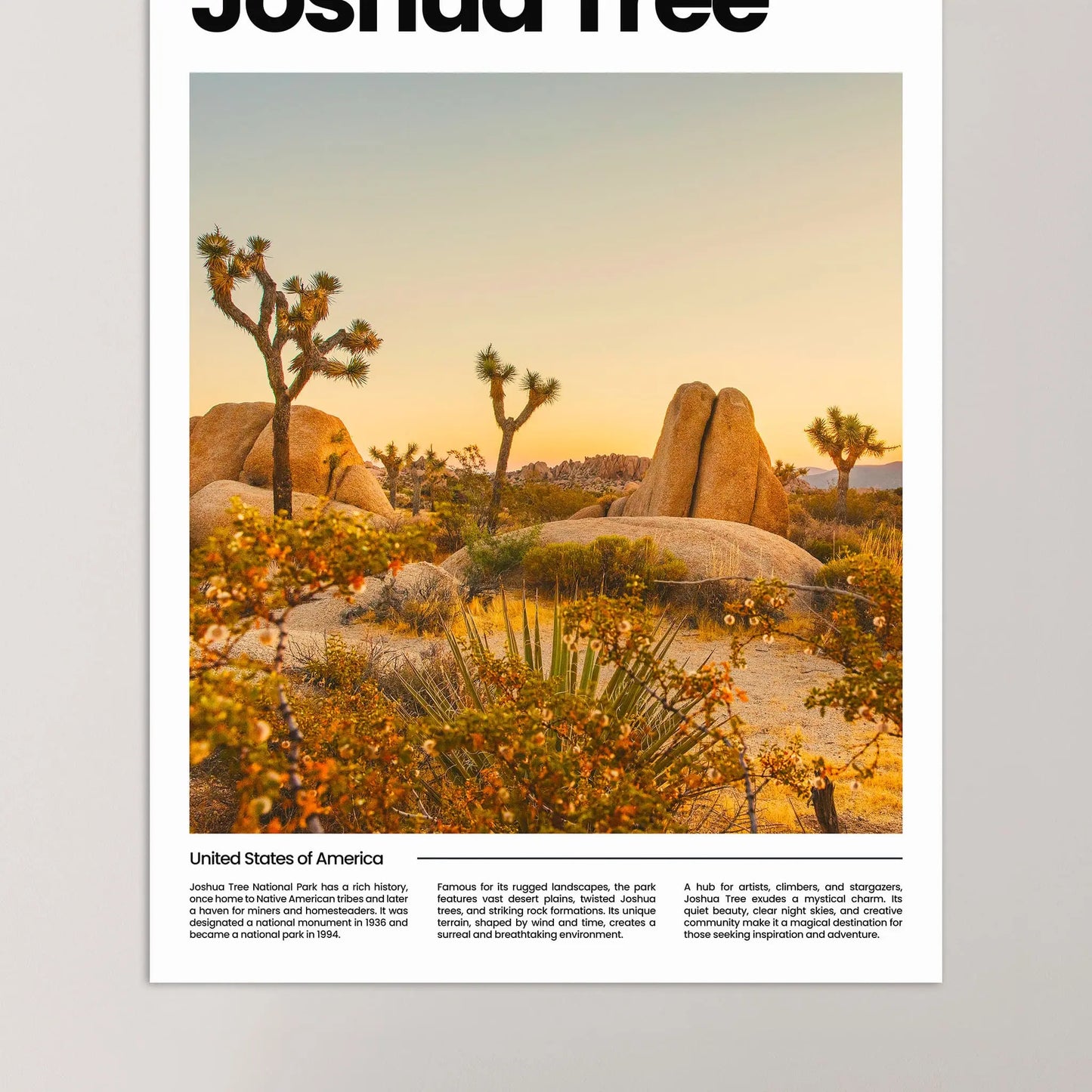 Joshua Tree Poster