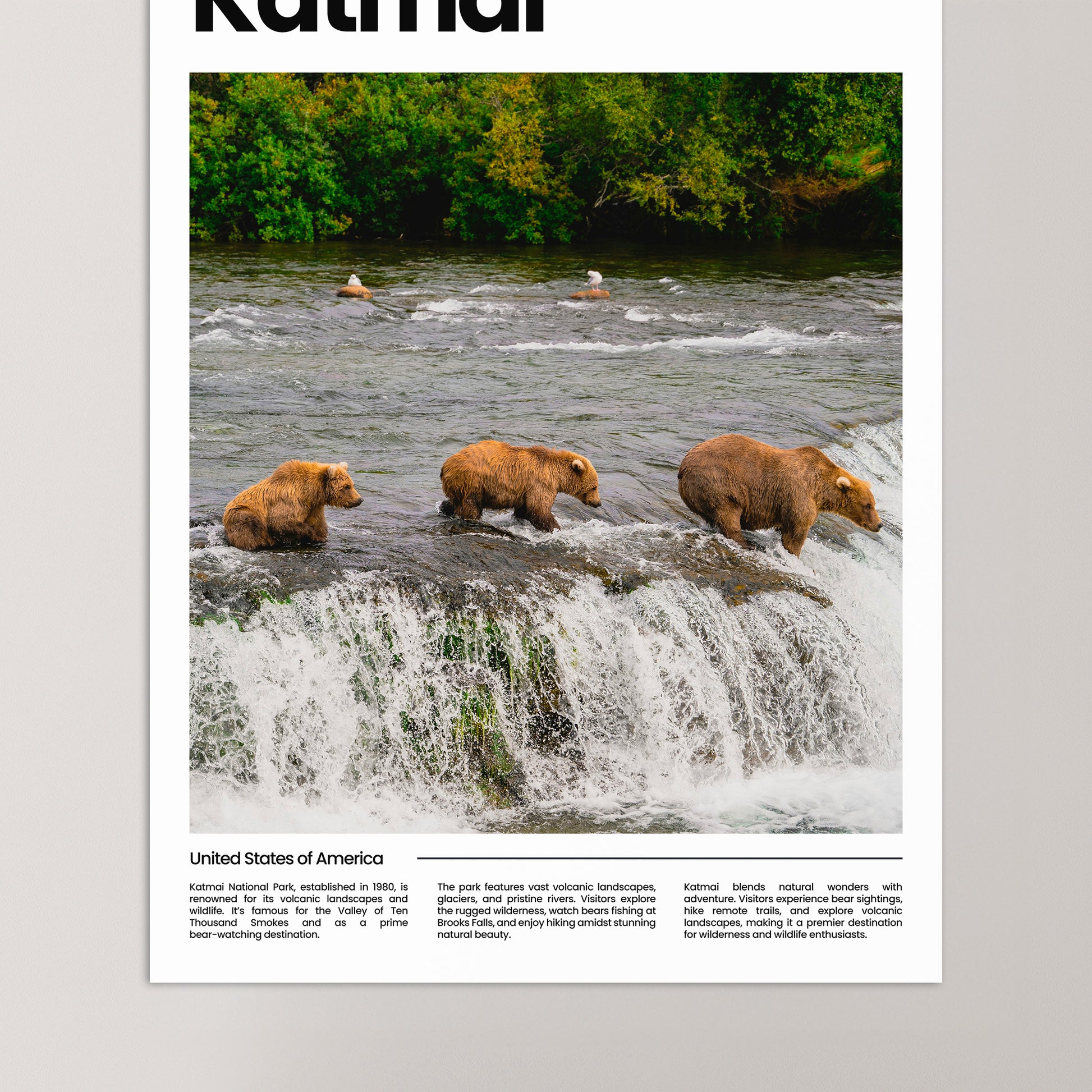 Katmai Poster – Vintage Wall Art Print
