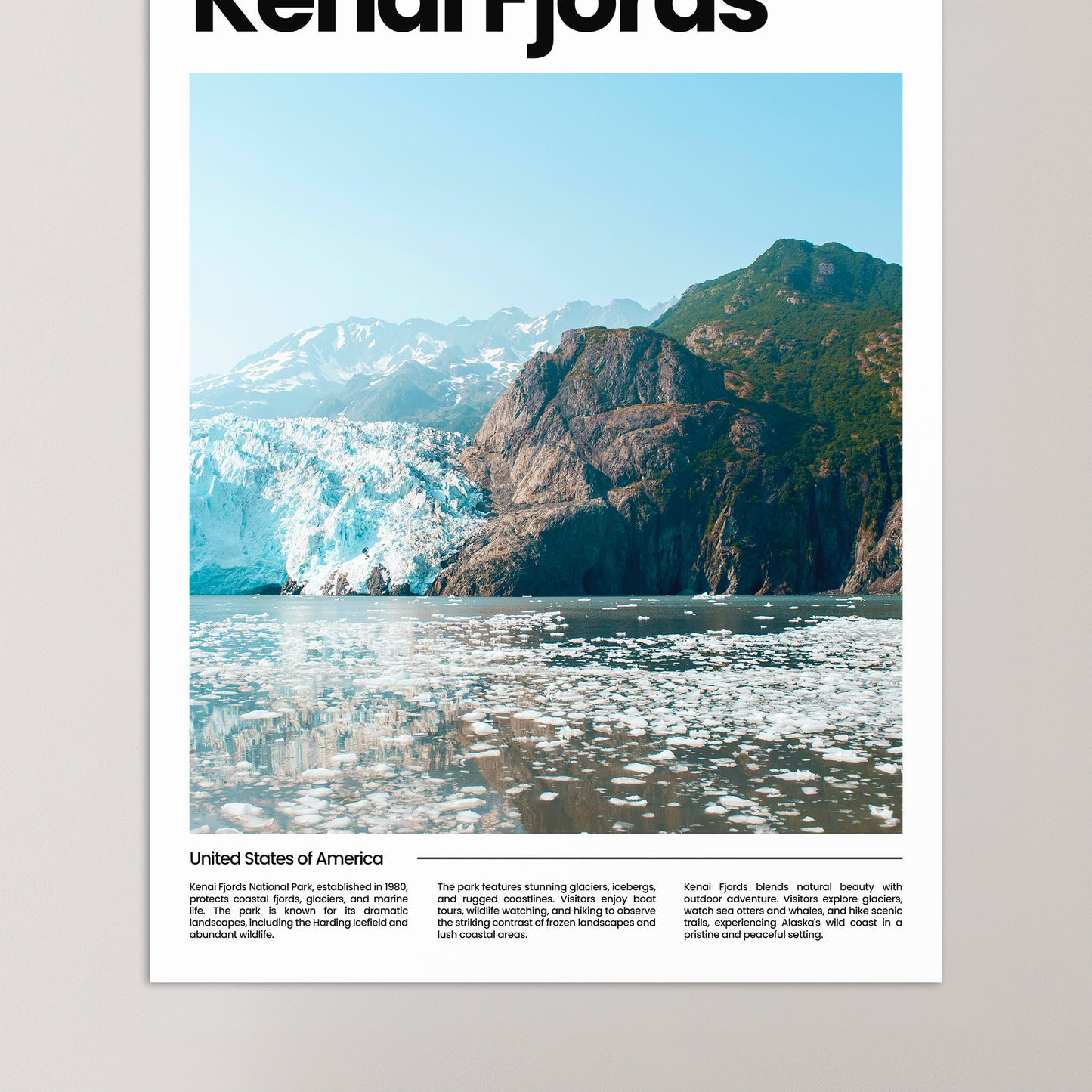Kenai Fjords Poster
