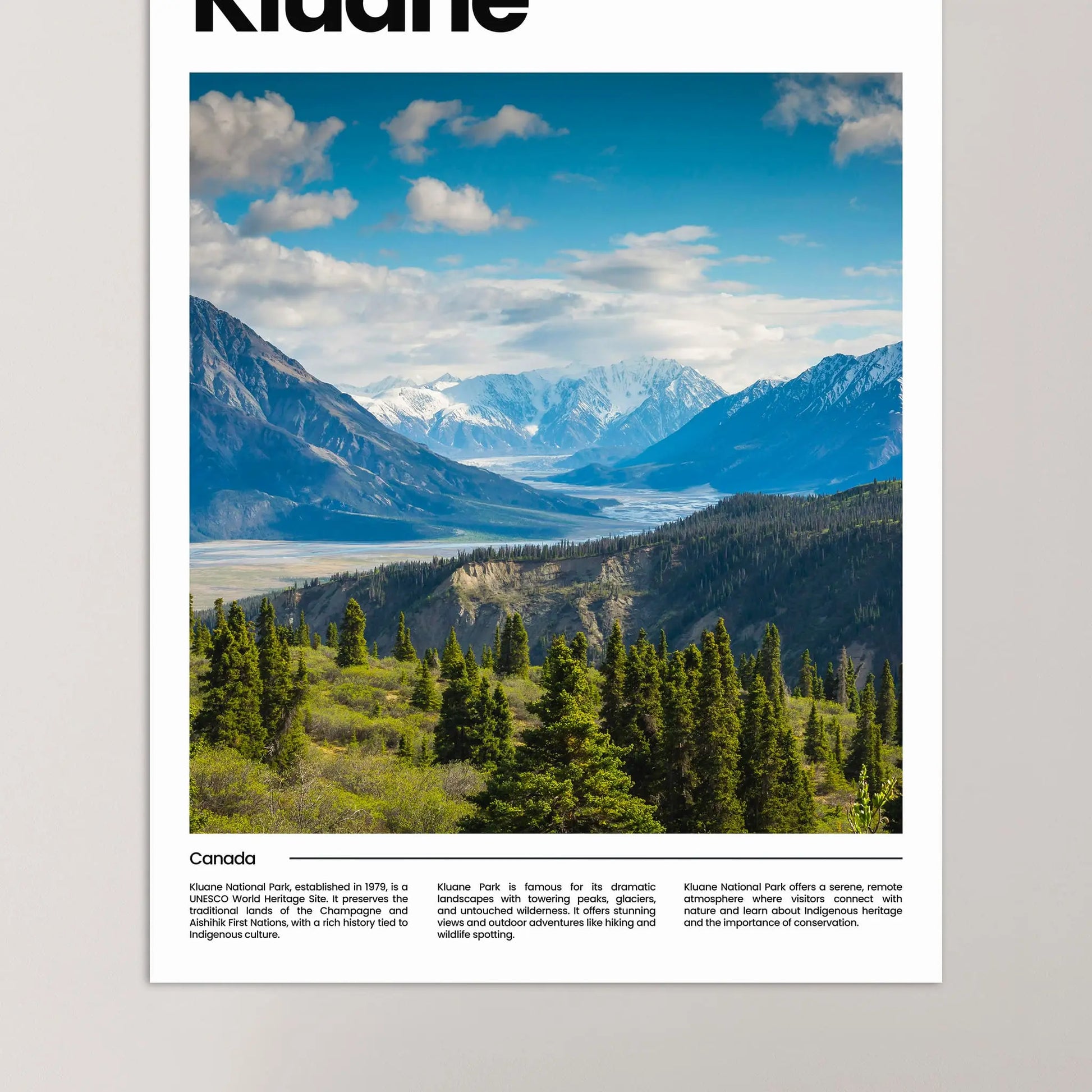 Kluane Poster – Vintage Wall Art Print