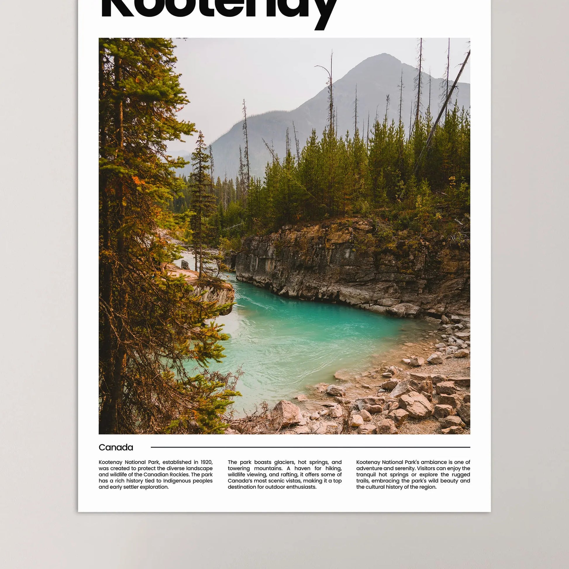 Kootenay Poster – Vintage Wall Art Print