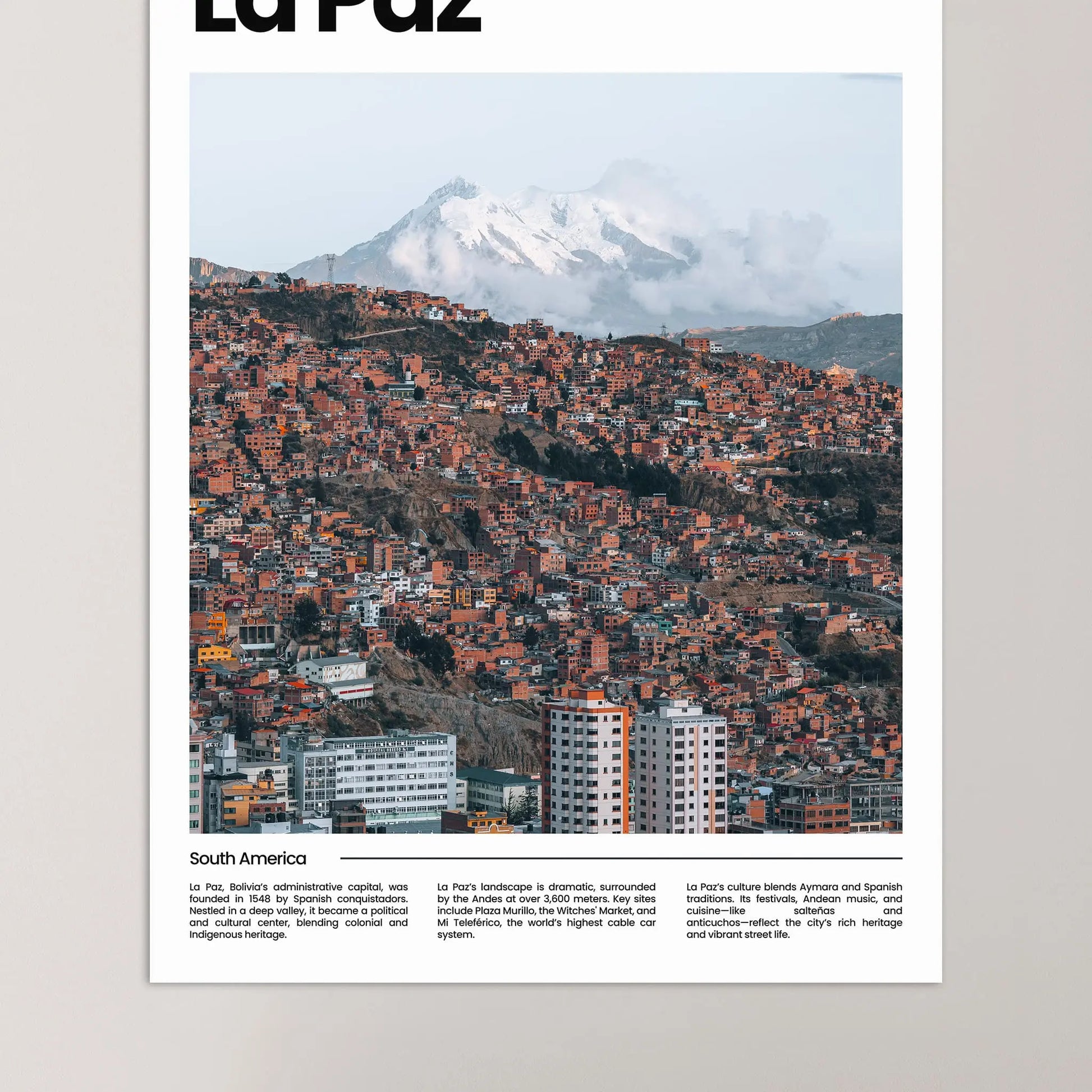 La Paz Poster – Vintage Wall Art Print