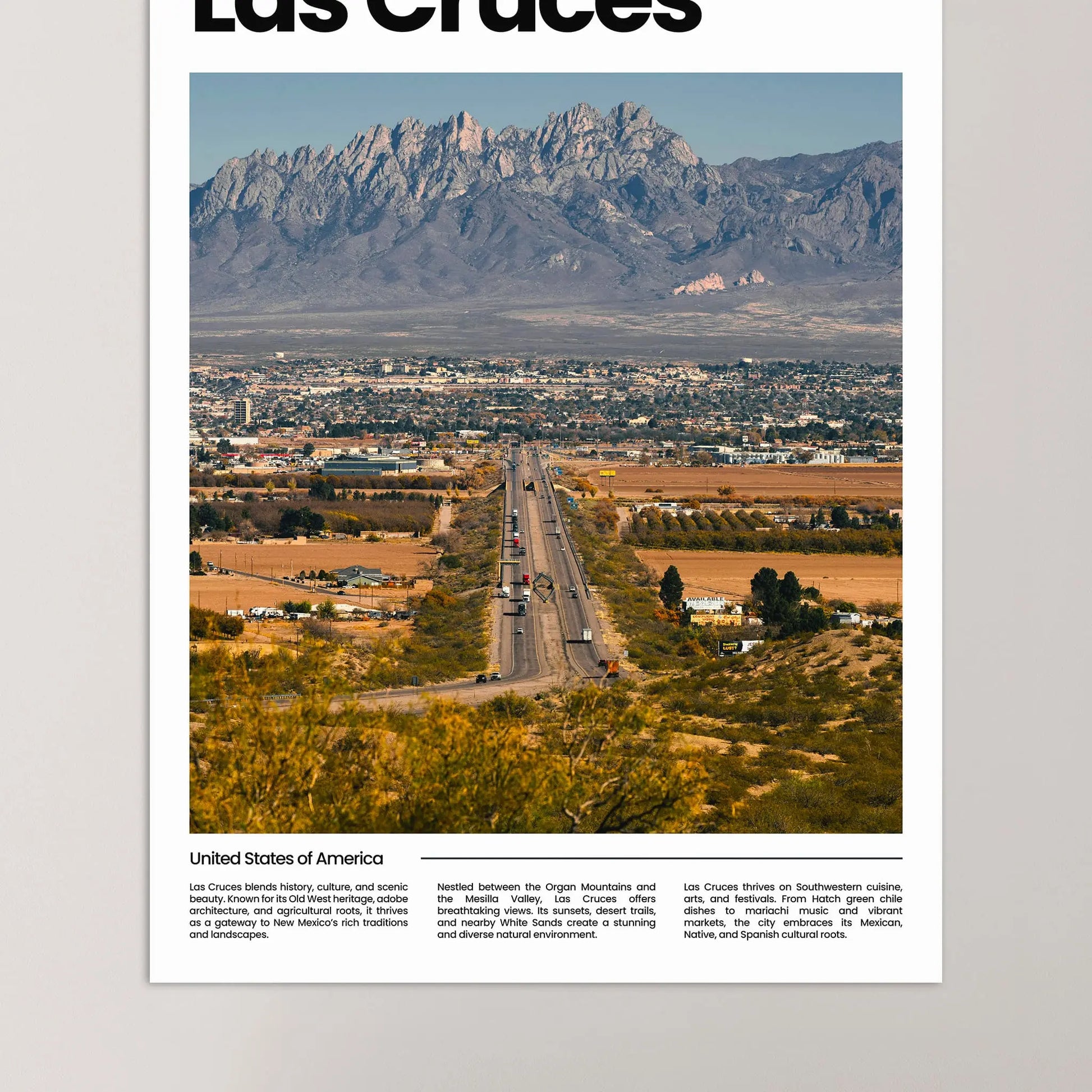 Las Cruces Poster – Vintage Wall Art Print